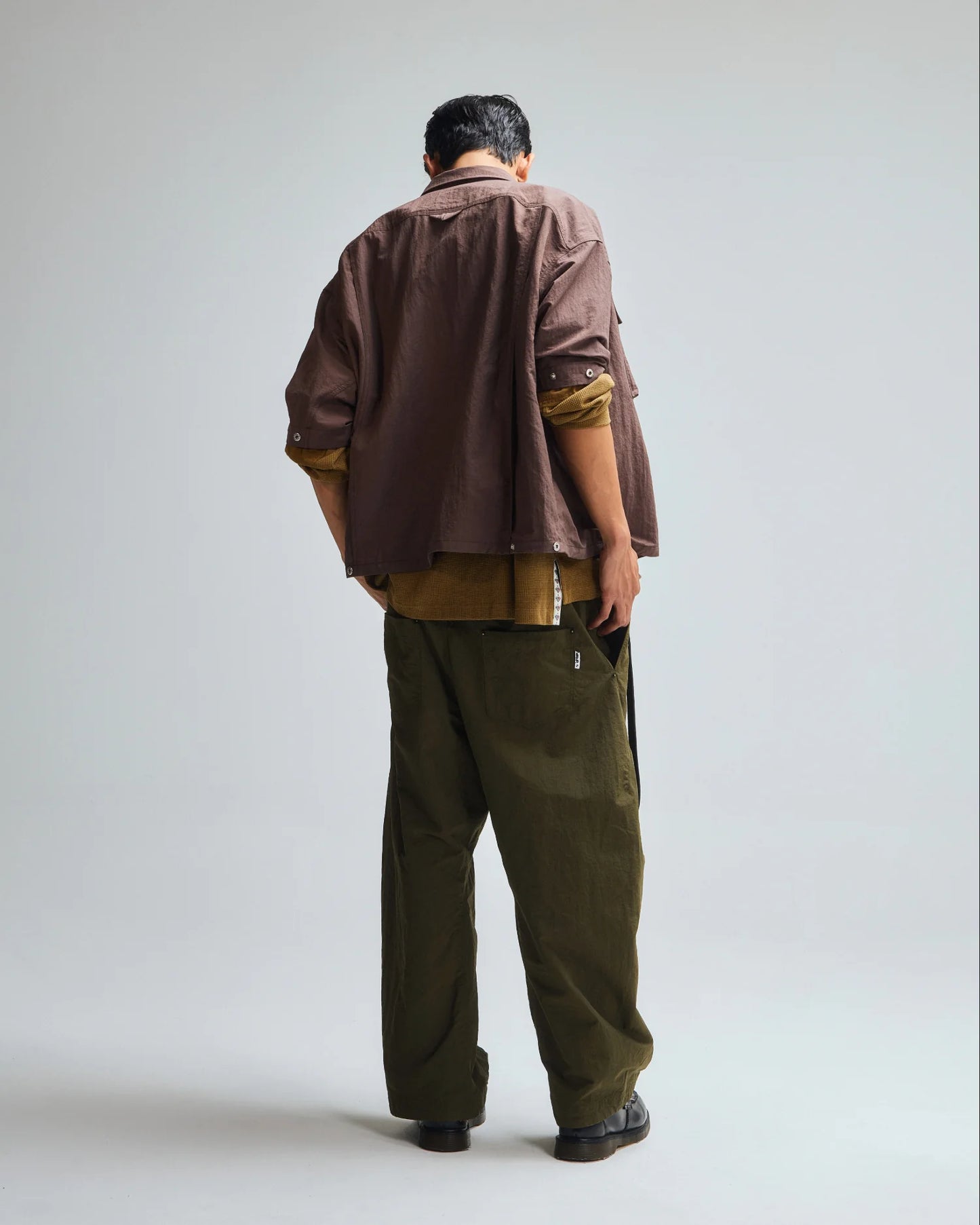 ABP. BIG BRO S/S SHIRT NYLON DARK BROWN - BEV C multi label store