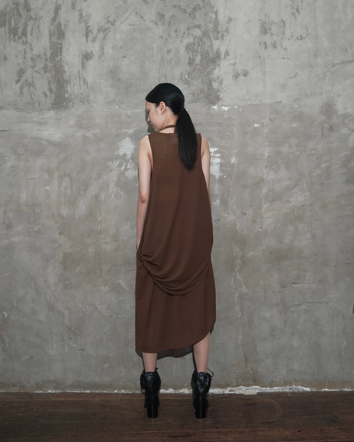 U Dress in Dark Brown - BEV C multi label store