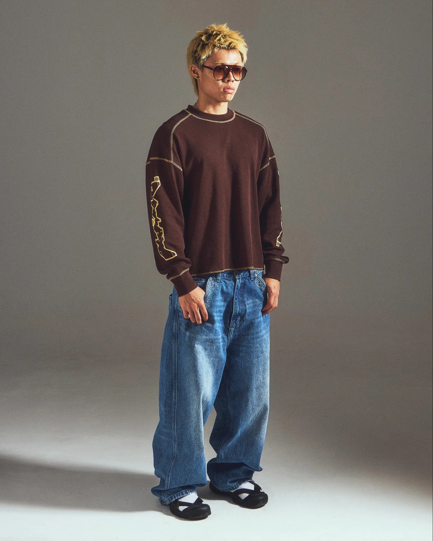 CYFFLE LOUNGE TEE BROWN - BEV C multi label store
