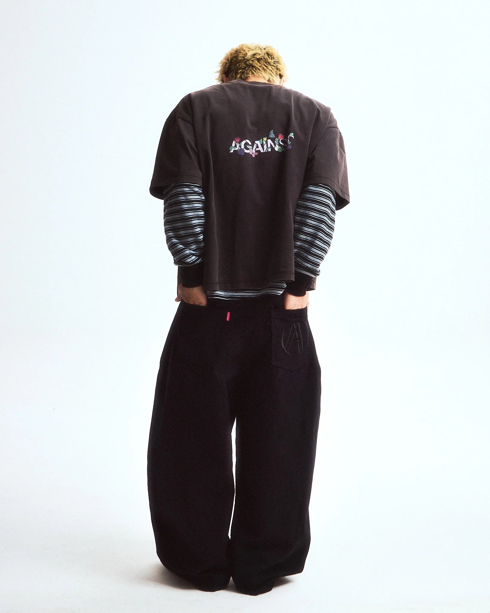 WASHED BUTTERFLY BOXY TEE BLACK - BEV C multi label store