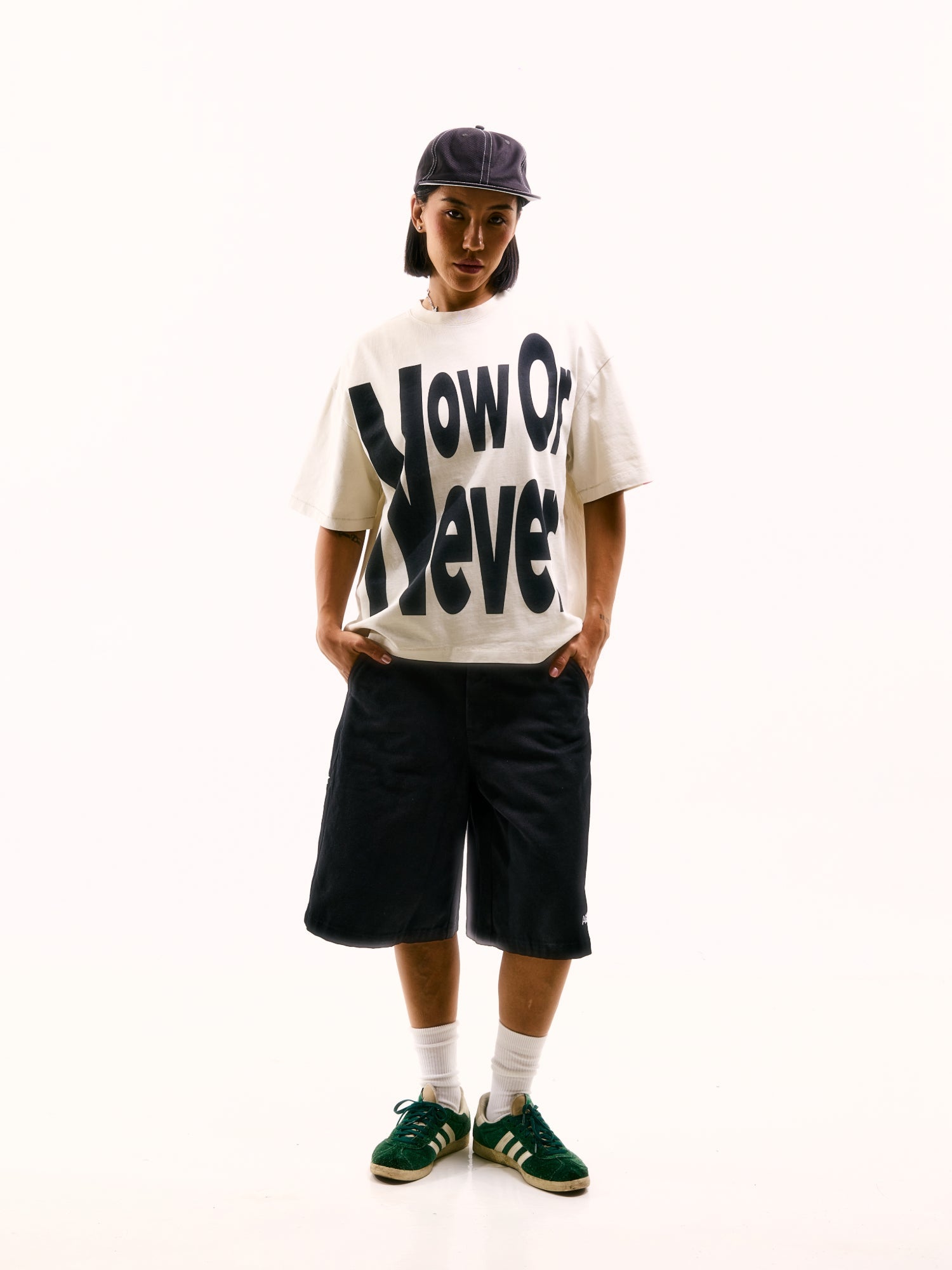 NOW OR NEVER TEE WASHED CREAM - BEV C multi label store
