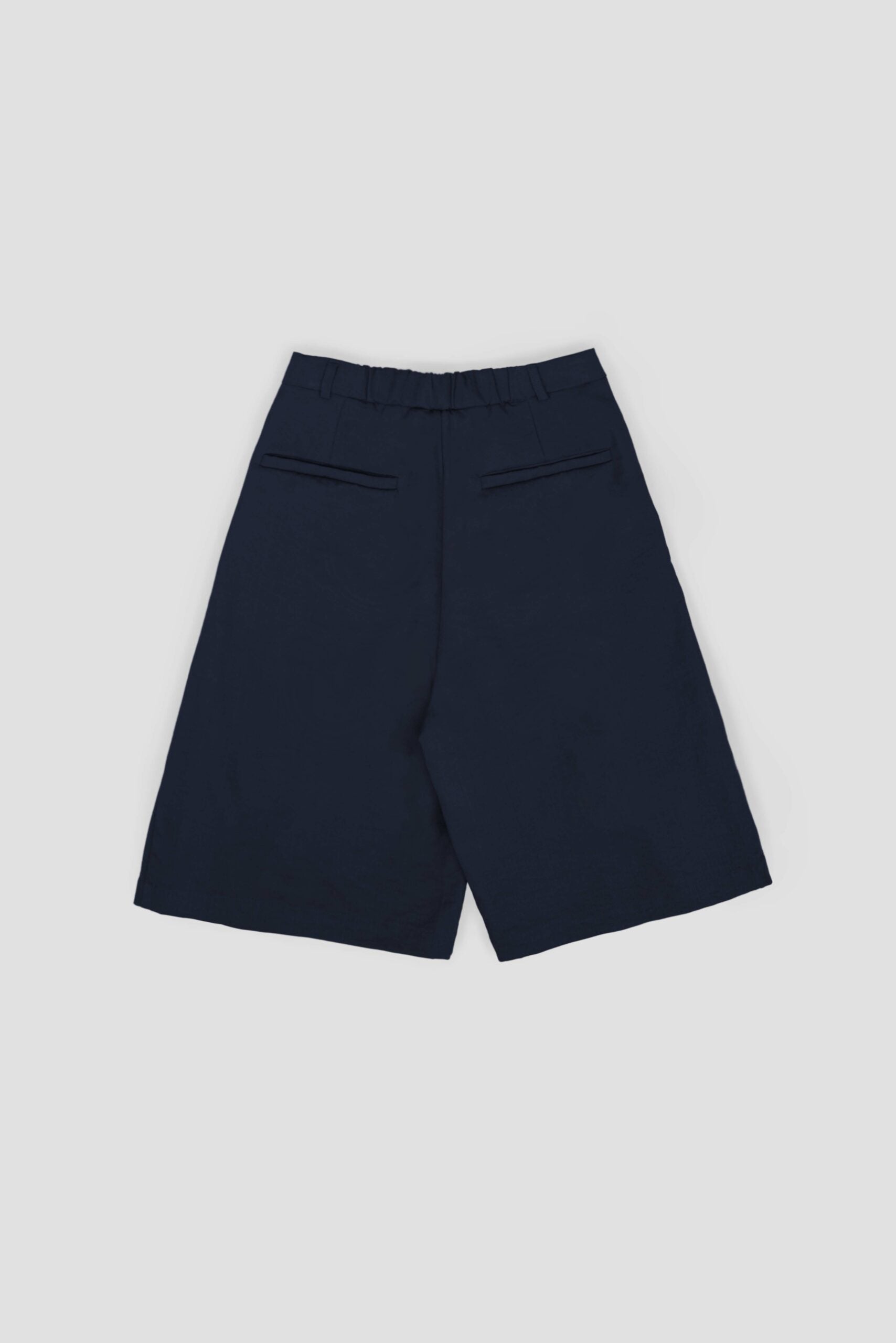 Gender Neutral Pleated Belted Short (Navy) - BEV C multi label store