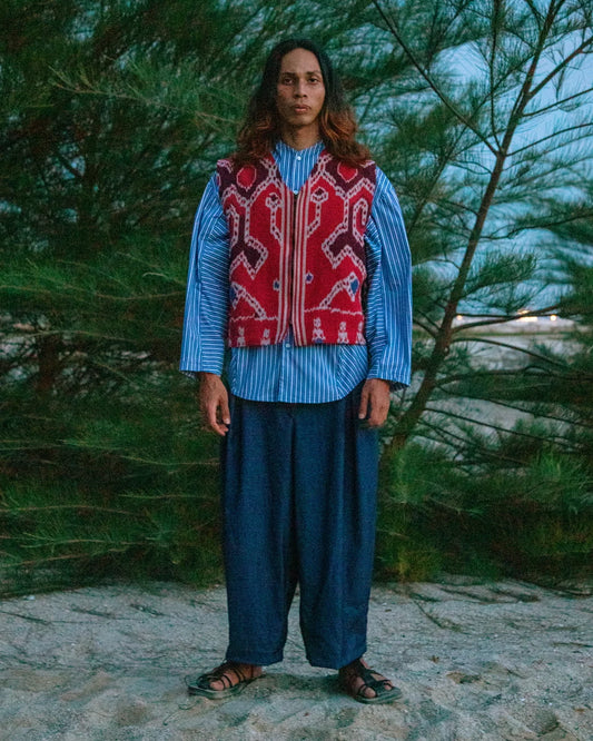 Vest Pua Kumbu (Red) - BEV C multi label store
