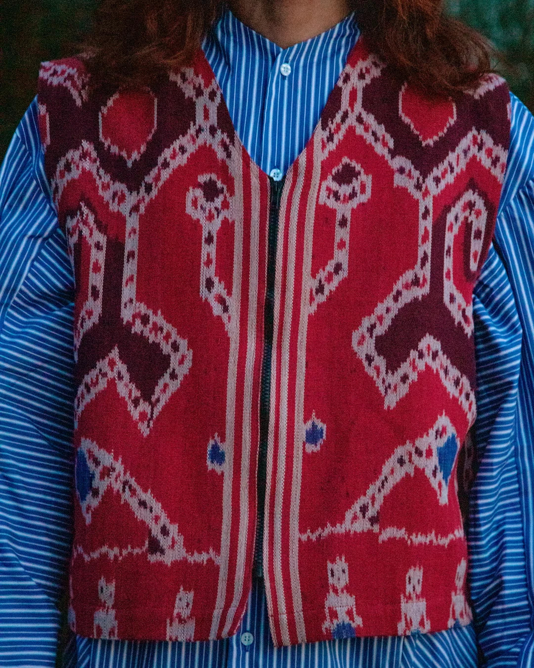 Vest Pua Kumbu (Red) - BEV C multi label store