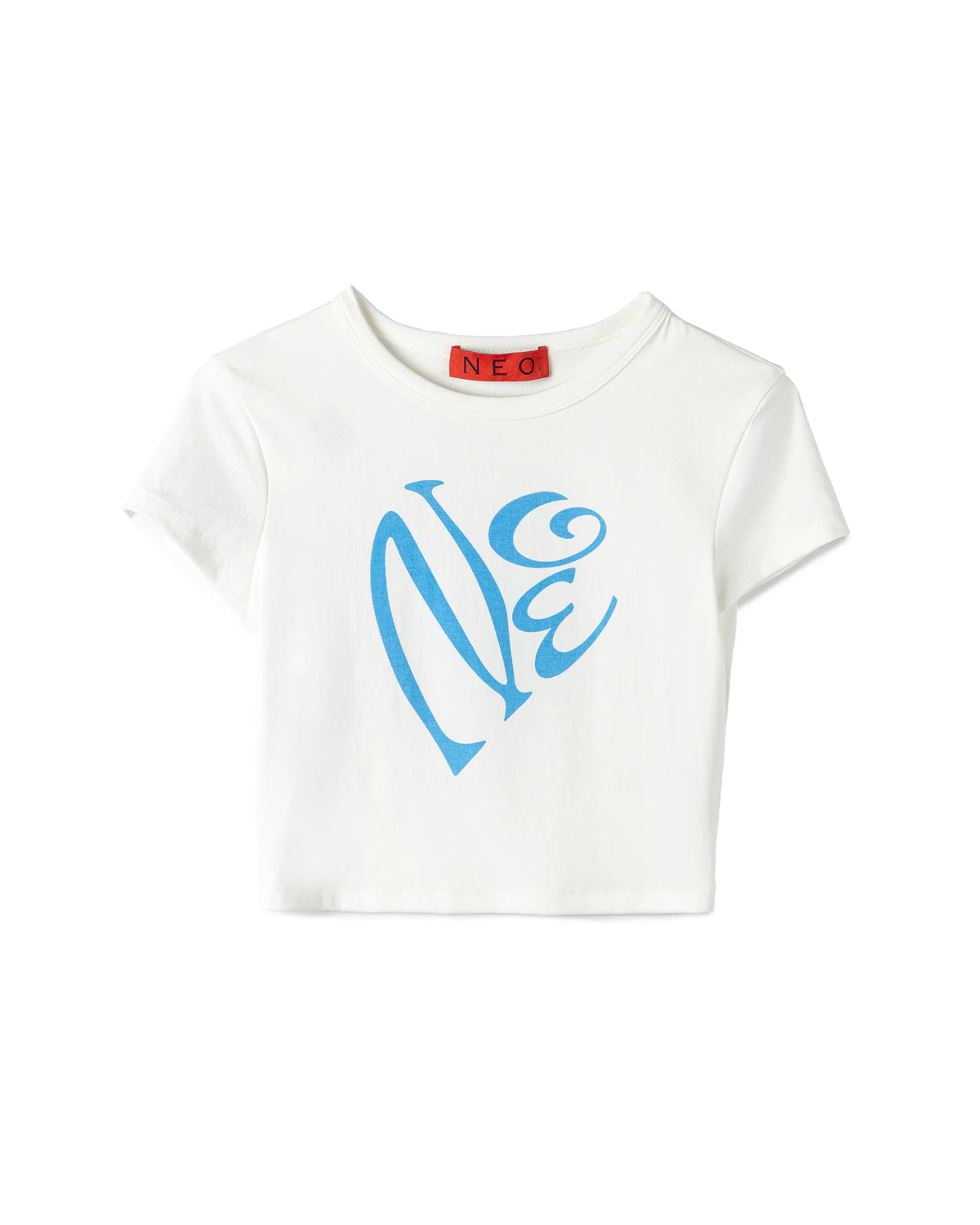 N E O Fitted Calligraphic Cropped T-Shirt - BEV C multi label store