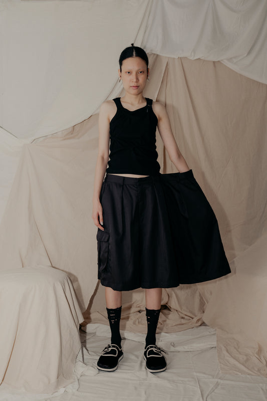 3 Kaki Kongfu Pants in Black - BEV C multi label store