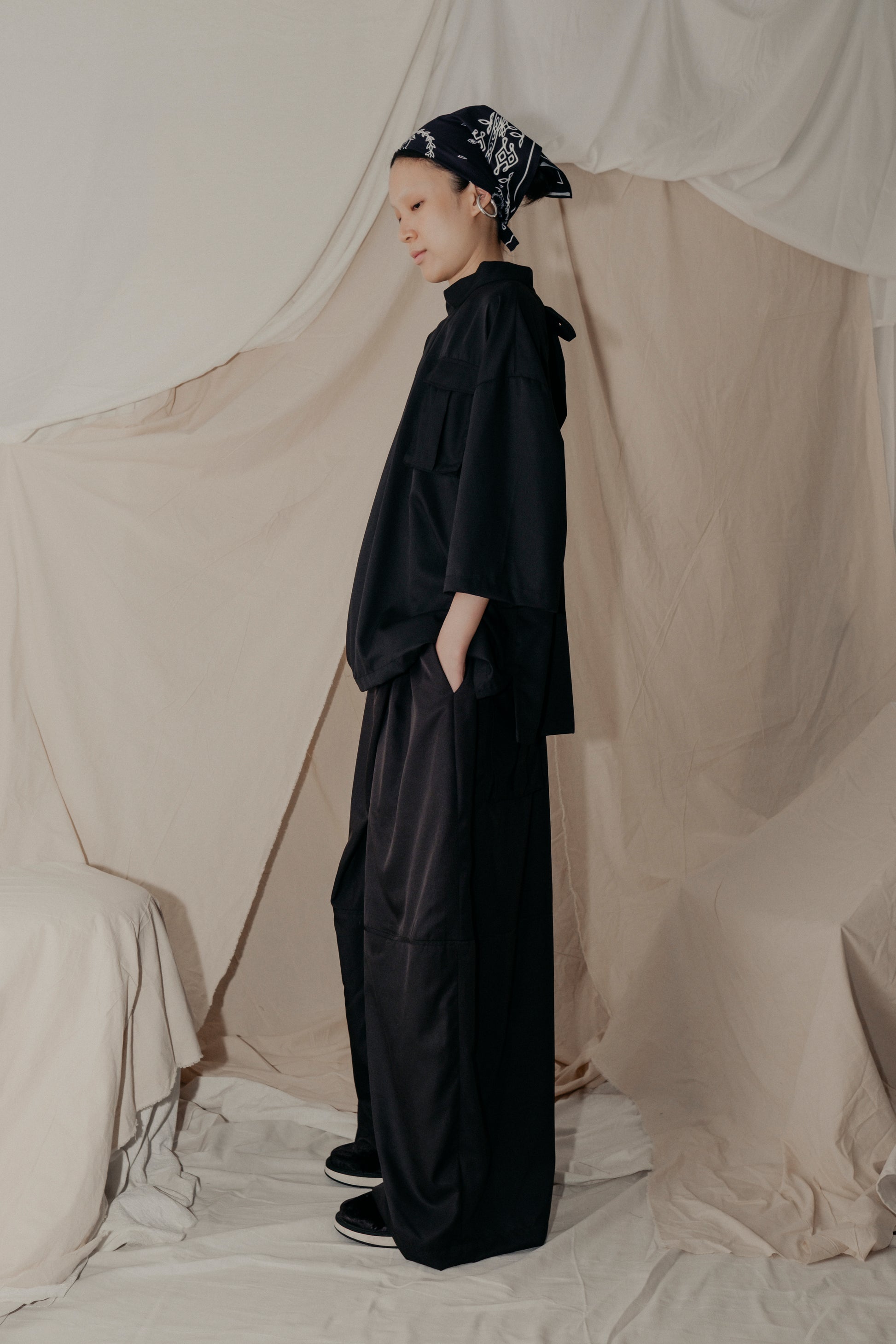 Dudu Overwrap Pants in Black - BEV C multi label store