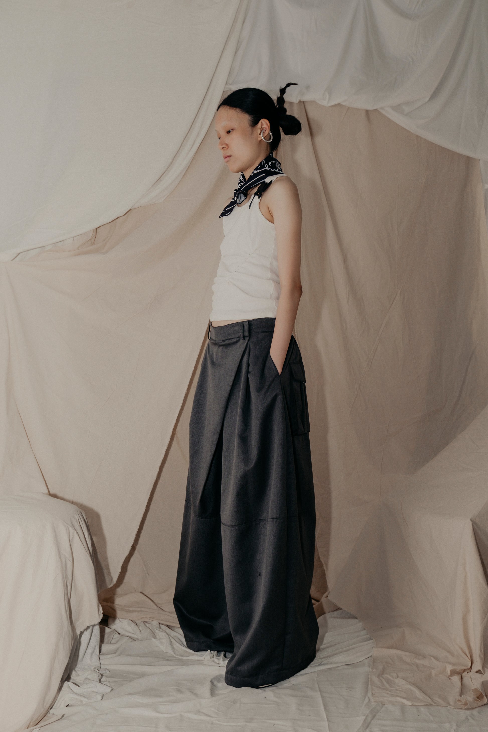 Dudu Overwrap Pants in Grey - BEV C multi label store
