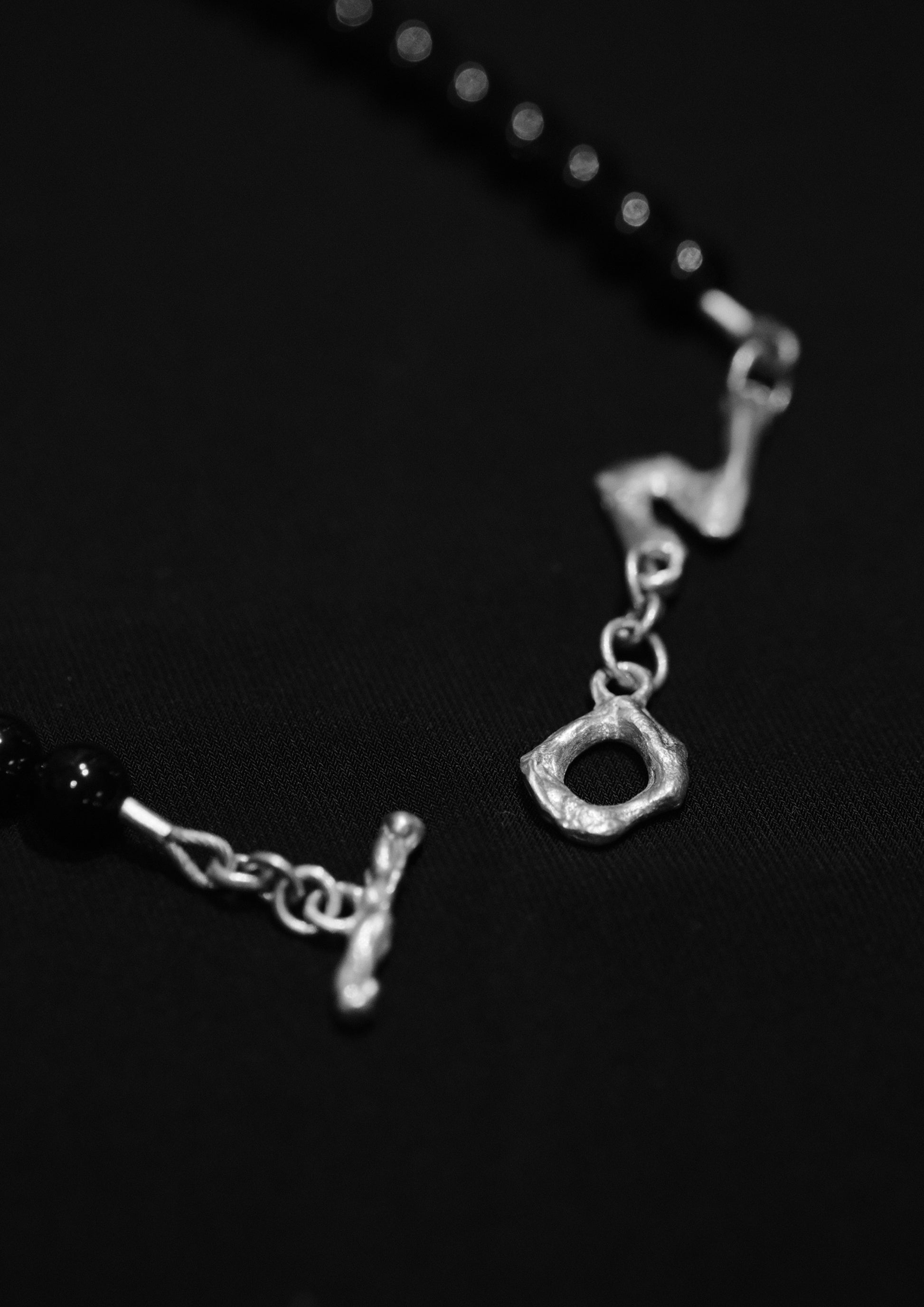 AQUATIC BLACK AGATE NECKLACE-0001 - BEV C multi label store