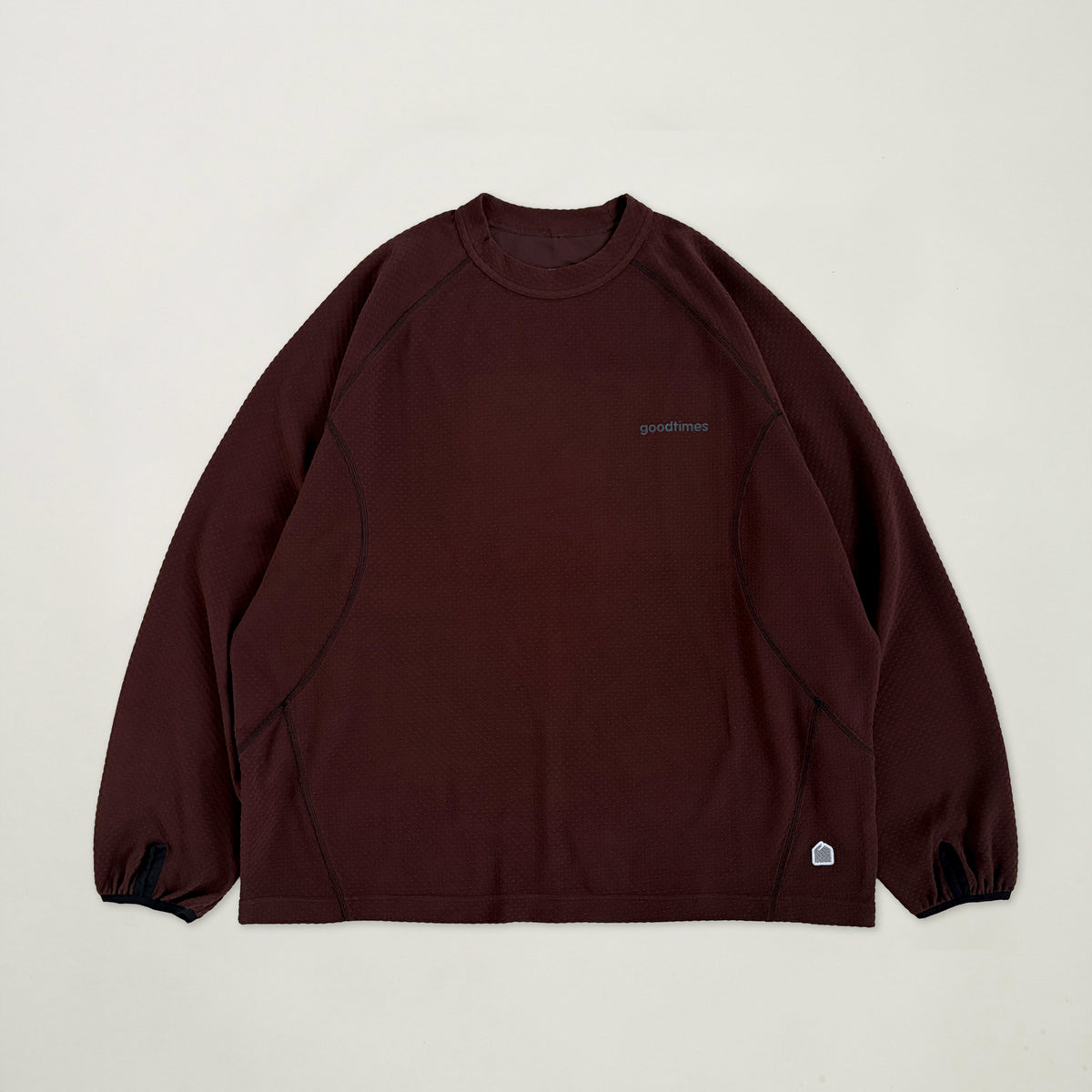 BETA L/S TEE BURGUNDY - BEV C multi label store