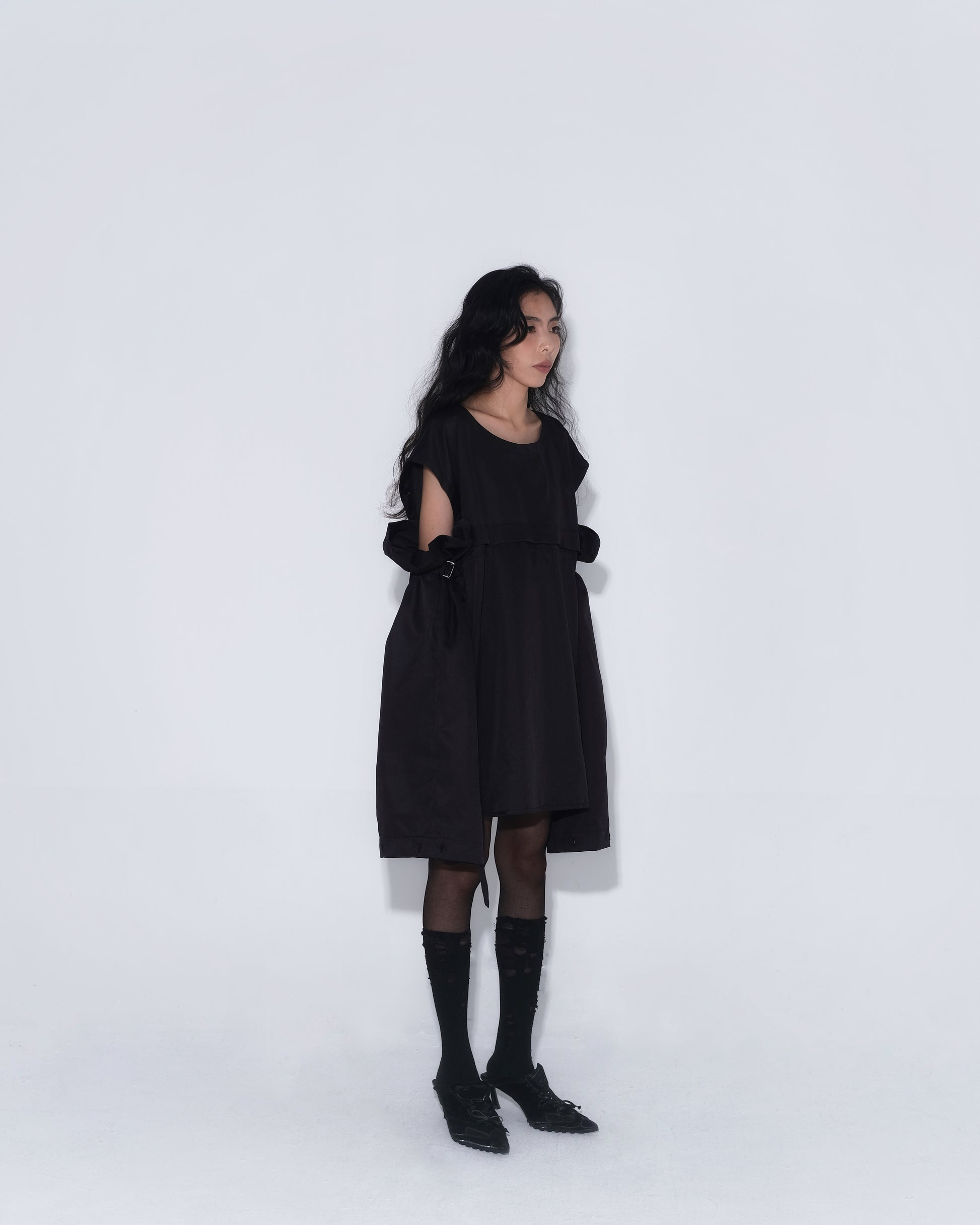 Detachable Psycho Shirt in Black - BEV C multi label store