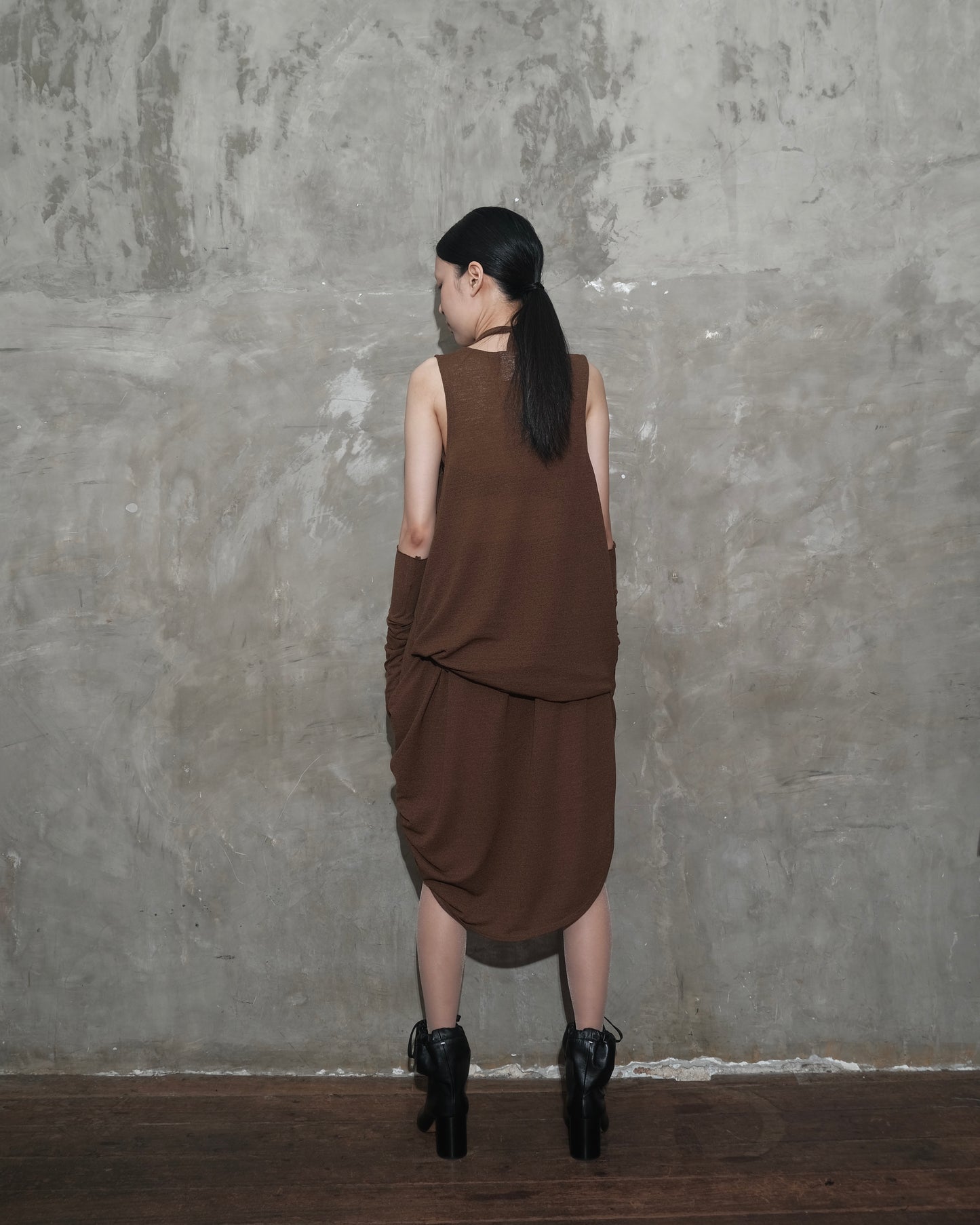 U Dress in Dark Brown - BEV C multi label store