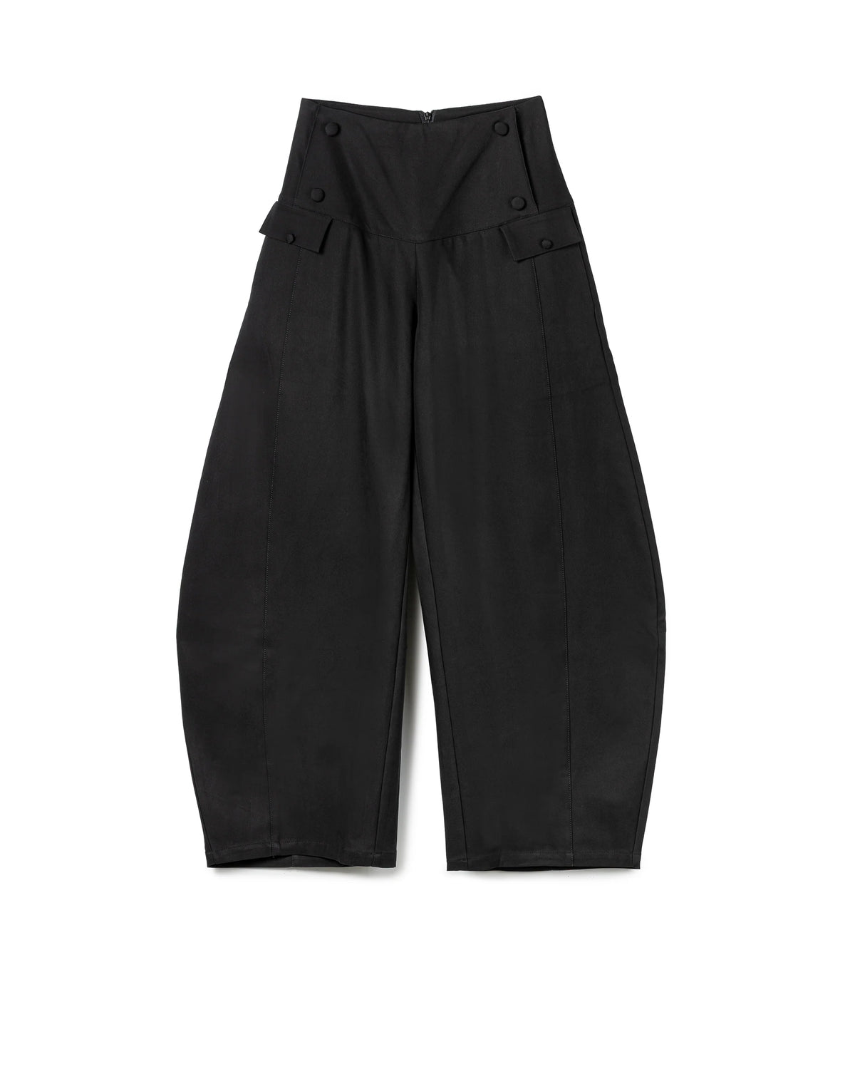 Vol.3 Ch.2 Button Barrel Leg Trousers - Black - BEV C multi label store