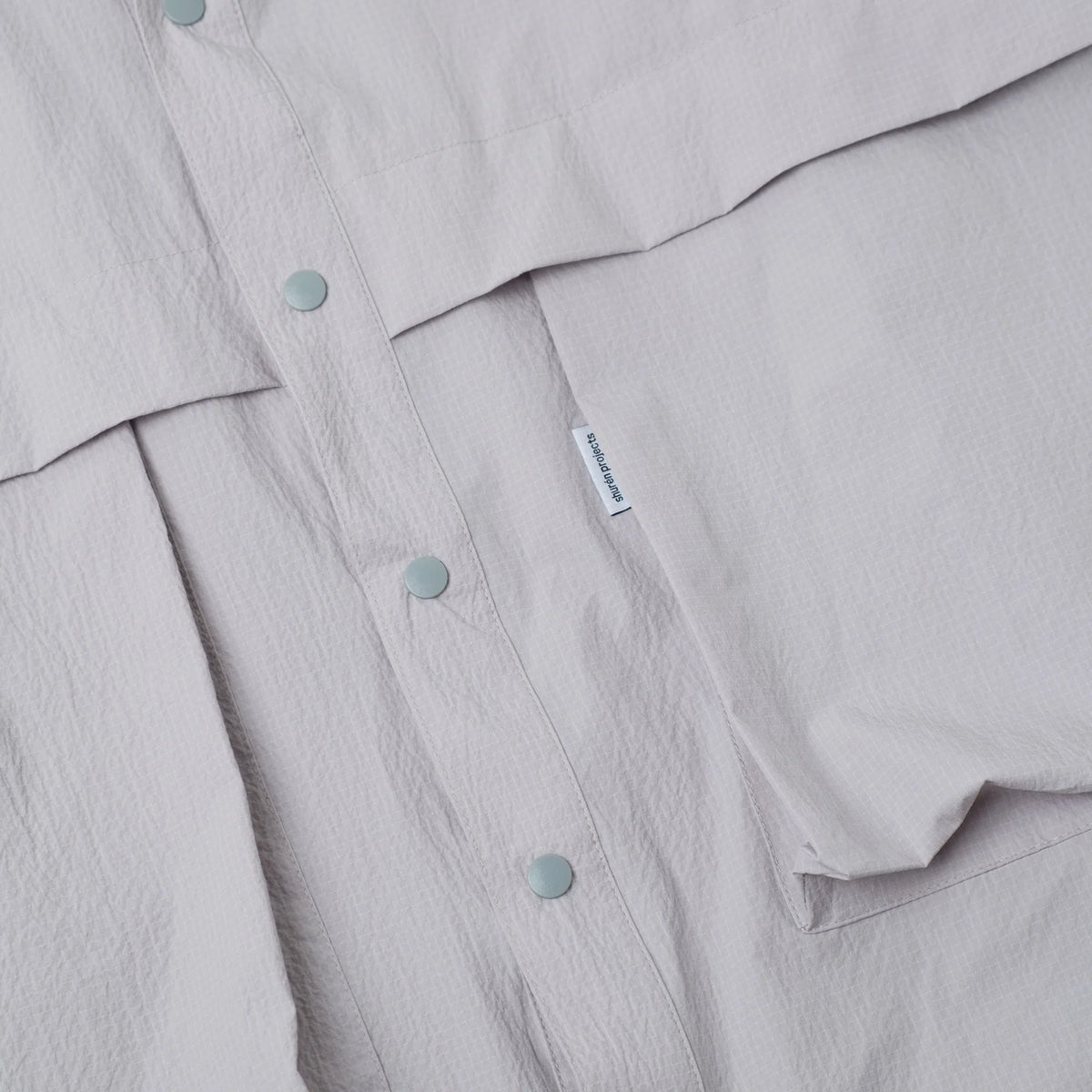 Seersucker Shirt Jacket / Nylon - Grey