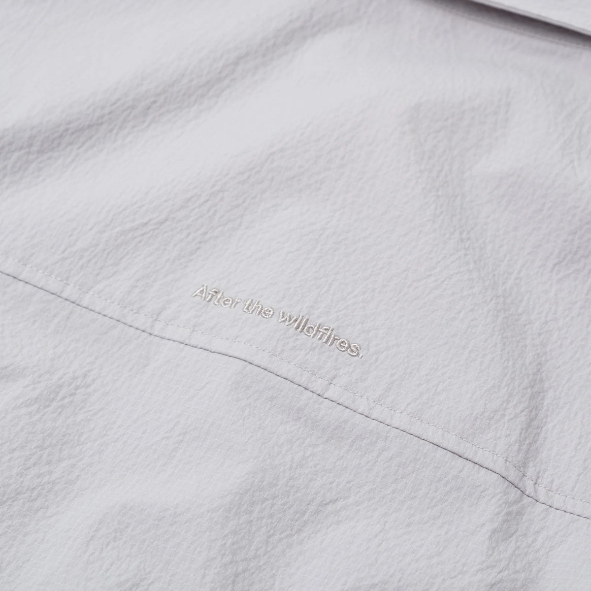 Seersucker Shirt Jacket / Nylon - Grey