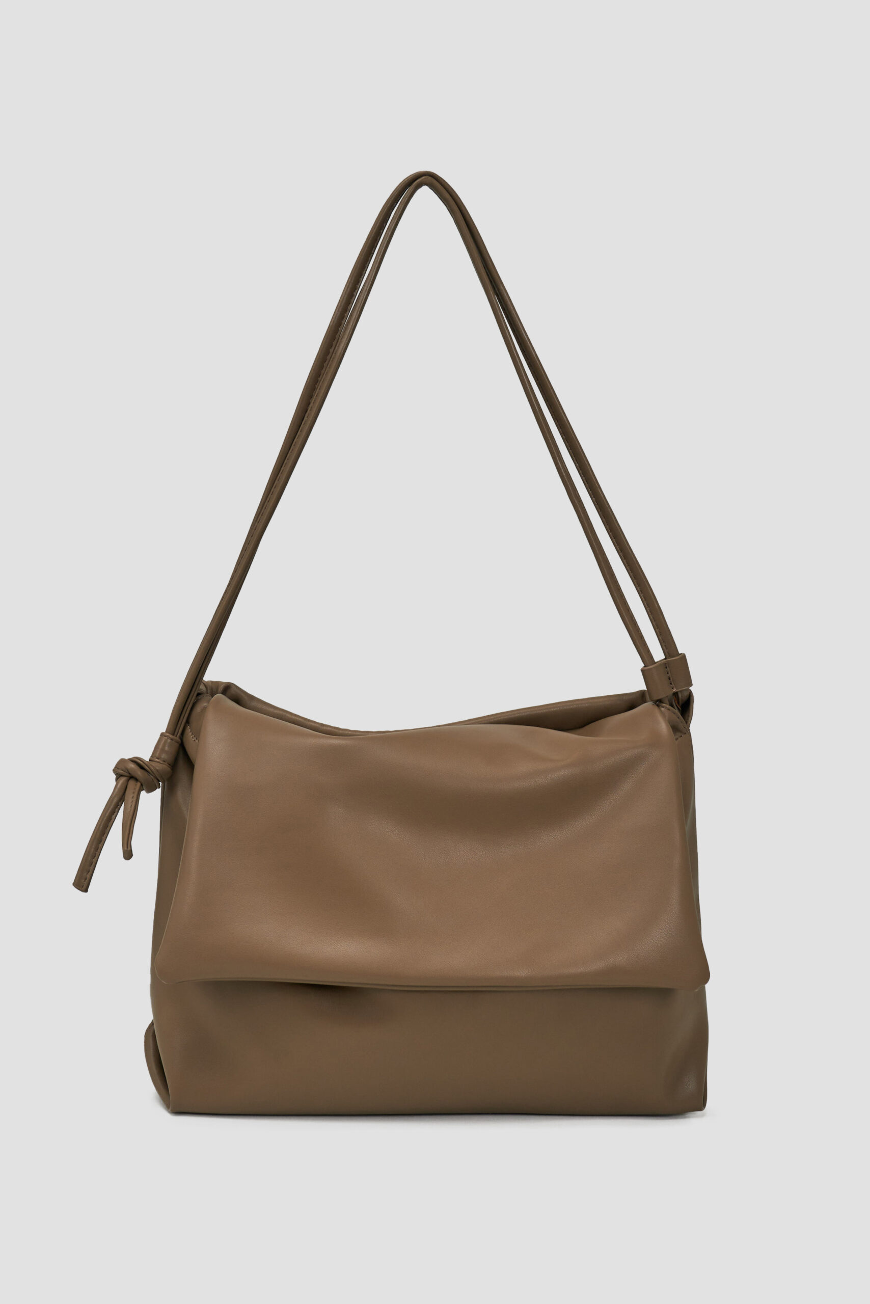 Double Strap Envelope Leather Bag (Mud) - BEV C multi label store