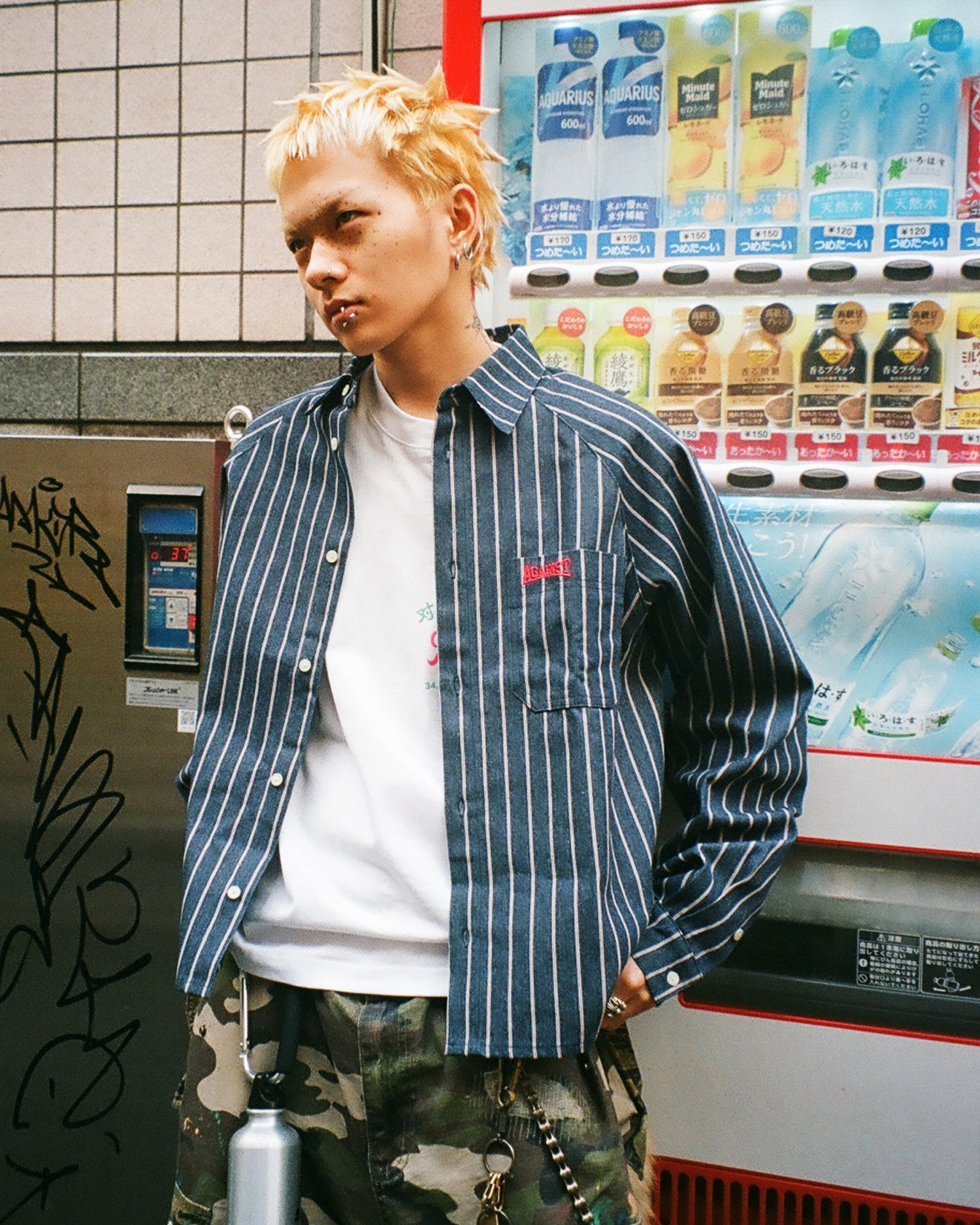 DENIM STRIPE L/S SHIRT - BEV C multi label store