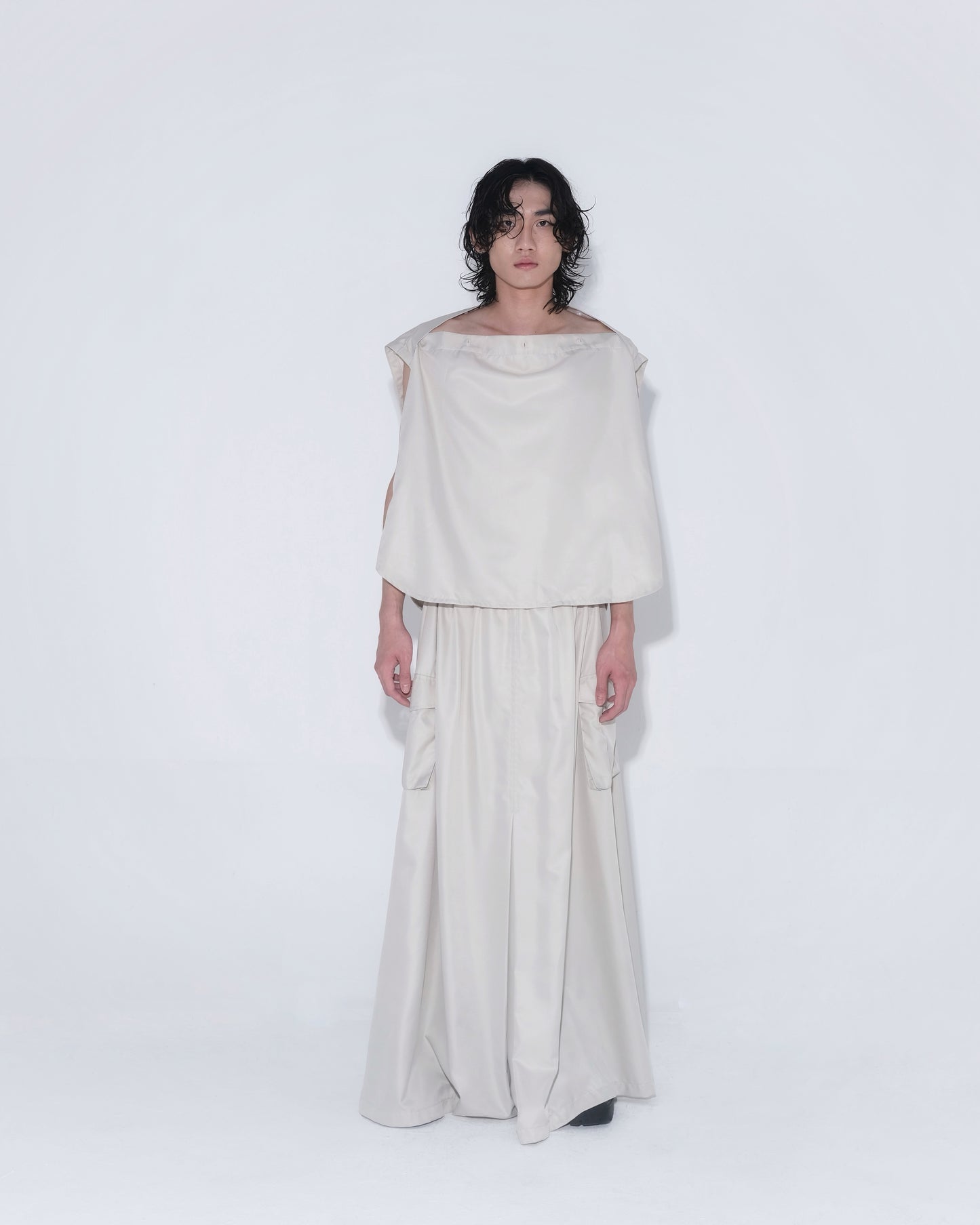 Detachable Psycho Shirt in Cream - BEV C multi label store