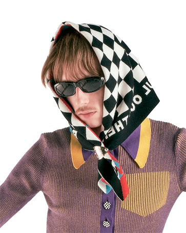 Feast or Famine Scarf (White, Black, Blue, Red) - BEV C multi label store