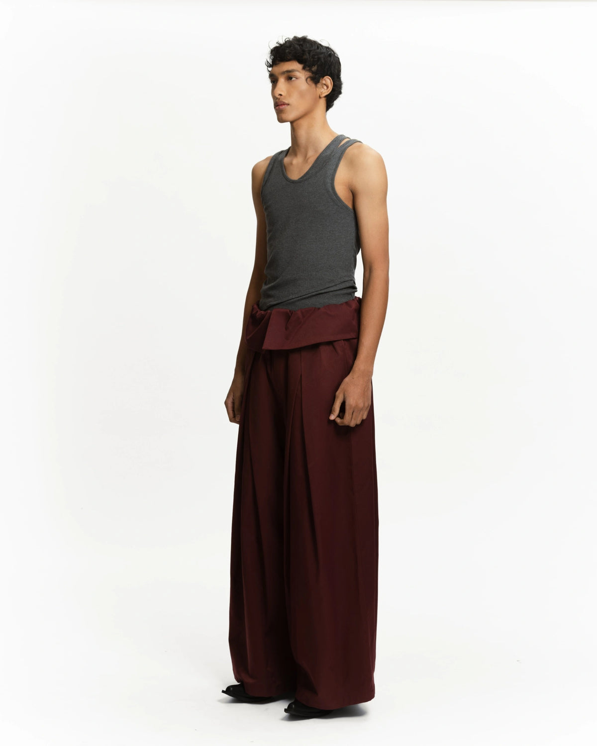 SYNC DUAL TANK TOP DARK GREY - BEV C multi label store