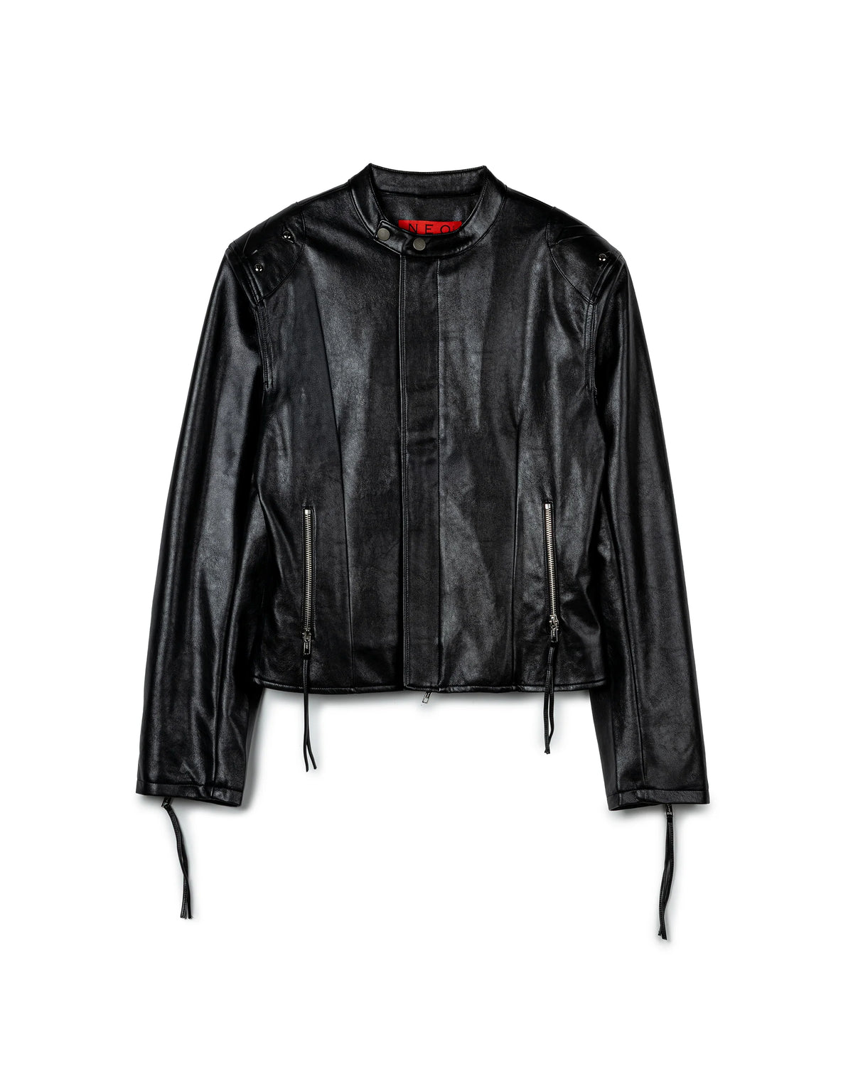 Vol.3 Ch.2 Plaid-lined Leather Jacket - Black - BEV C multi label store