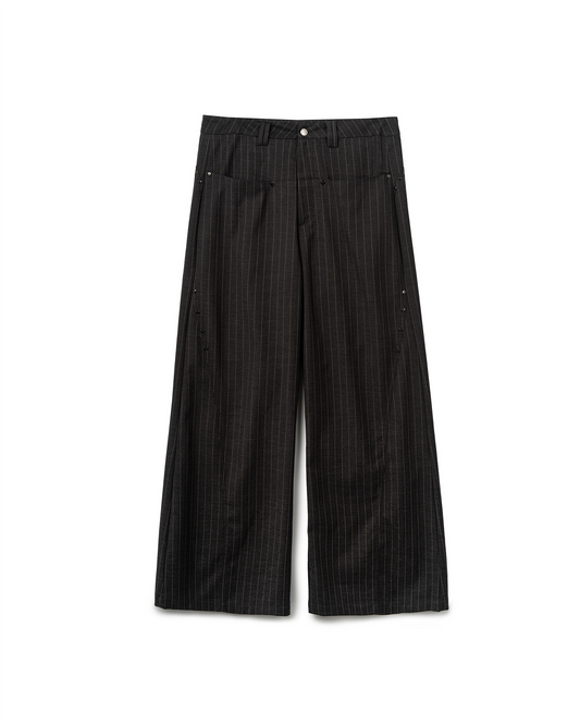 N E O VOL.2_CH.2 PINSTRIPE TROUSERS - DARK GREY - BEV C multi label store