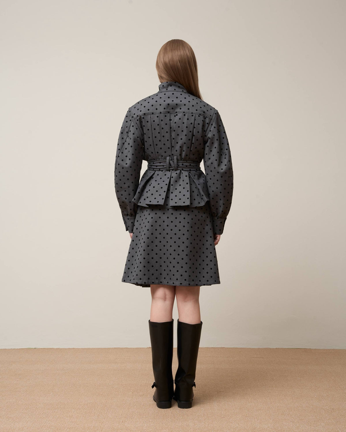 Vol.3 Ch.2 Flowing Double Layered Polka Midi Skirt - BEV C multi label store
