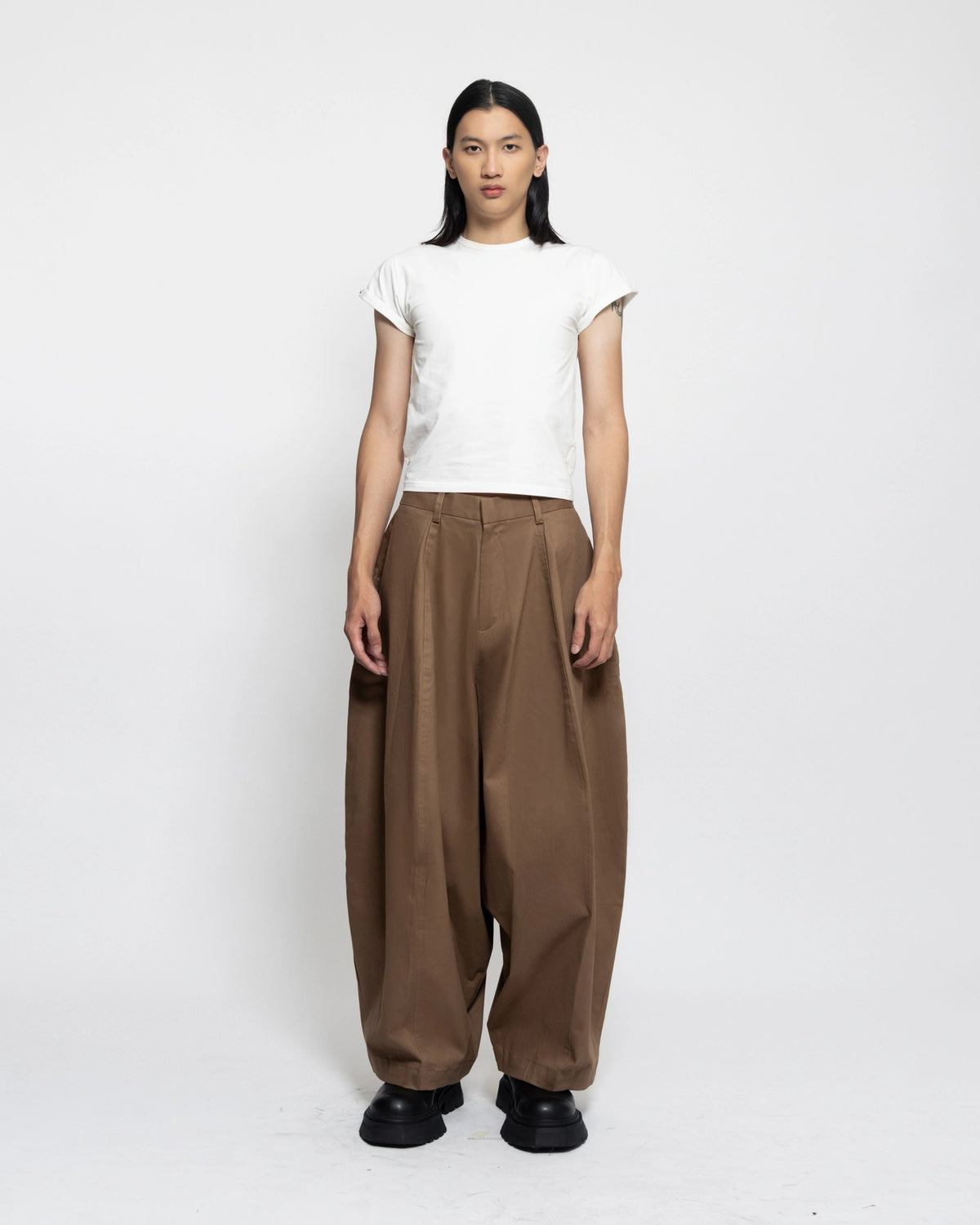 CURVED WIDE TROUSERS - BEV C multi label store