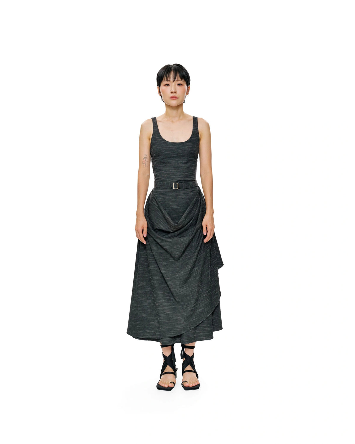FOUNTAIN ASSYMETRIC DRESS STRIPE - BEV C multi label store