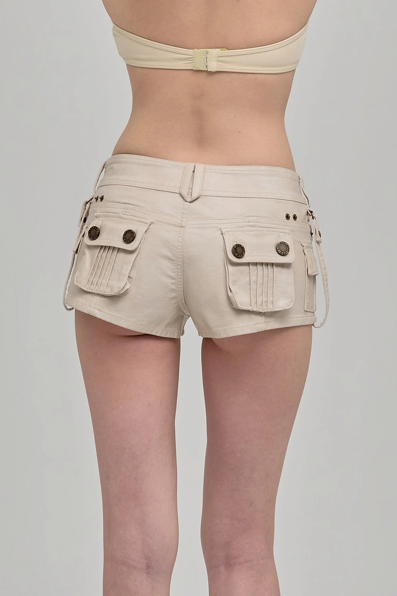 UTILITY SHORTS  BEIGE - BEV C multi label store