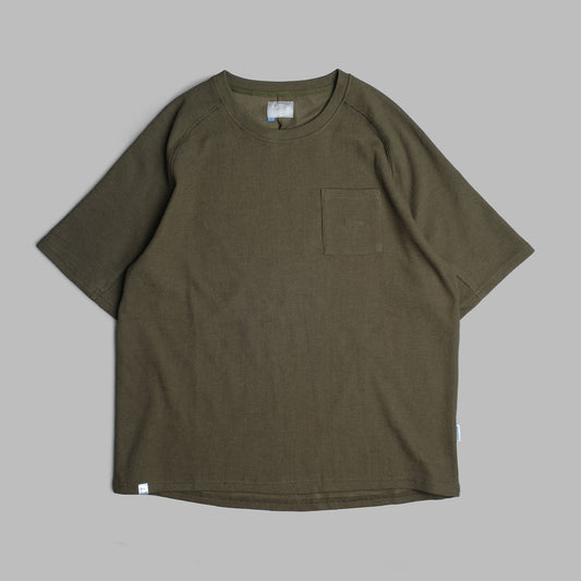 Waffle Tee / Cotton - Army Green - BEV C multi label store