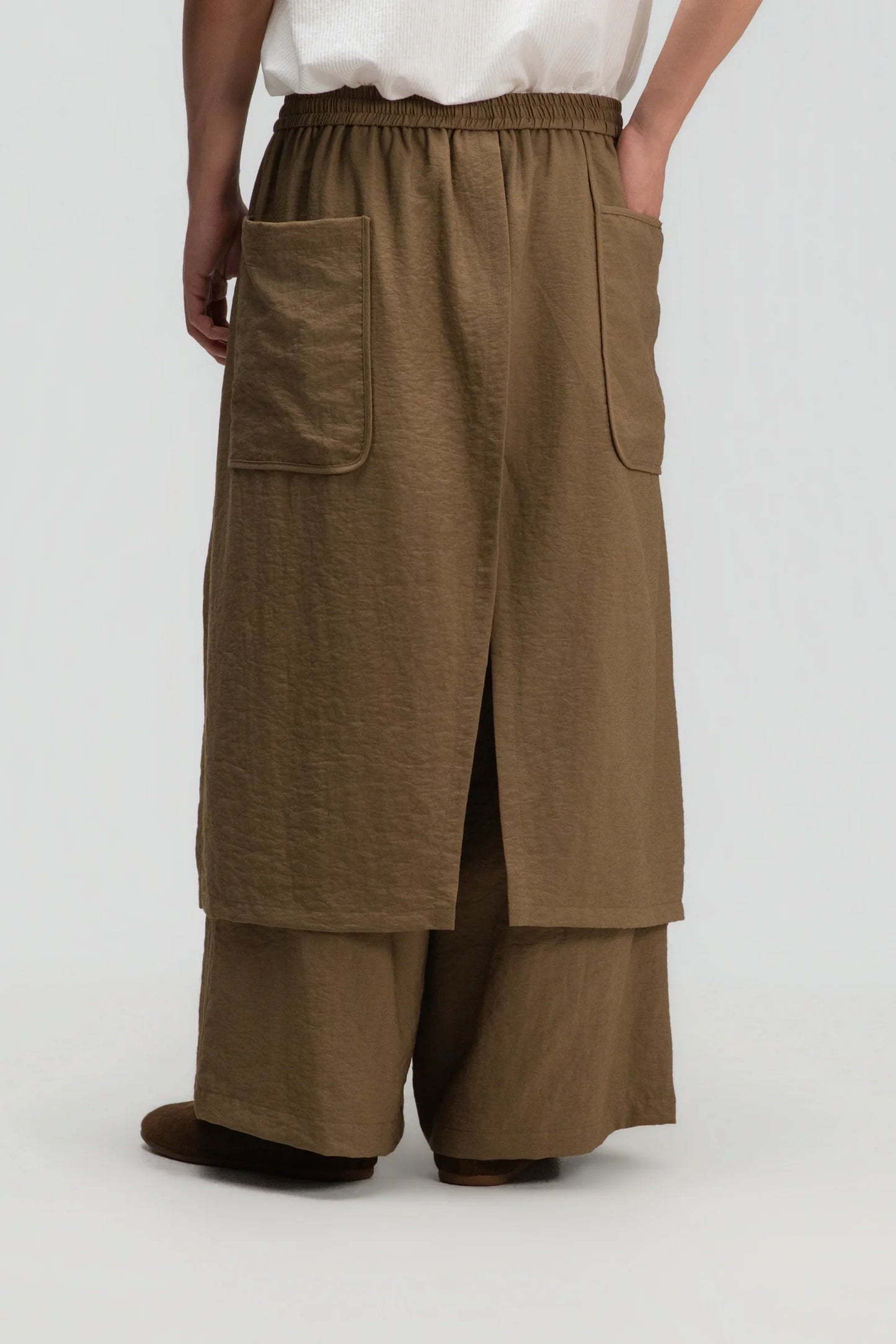 Gender Neutral Panel Cover Long Pants (Mud) - BEV C multi label store