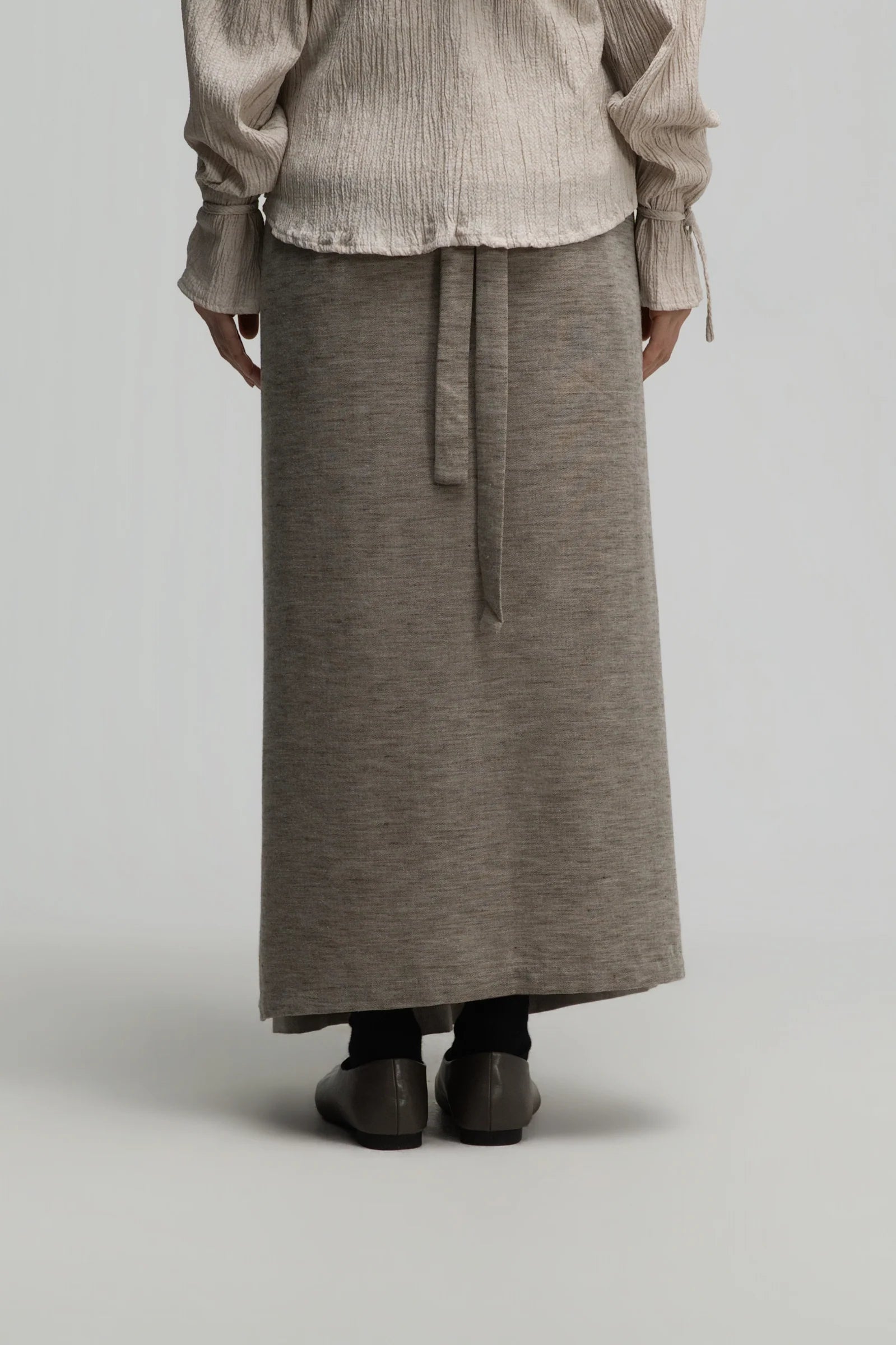 Dual Wear Wrap Skirt 2.0 (Dark Oat) - BEV C multi label store