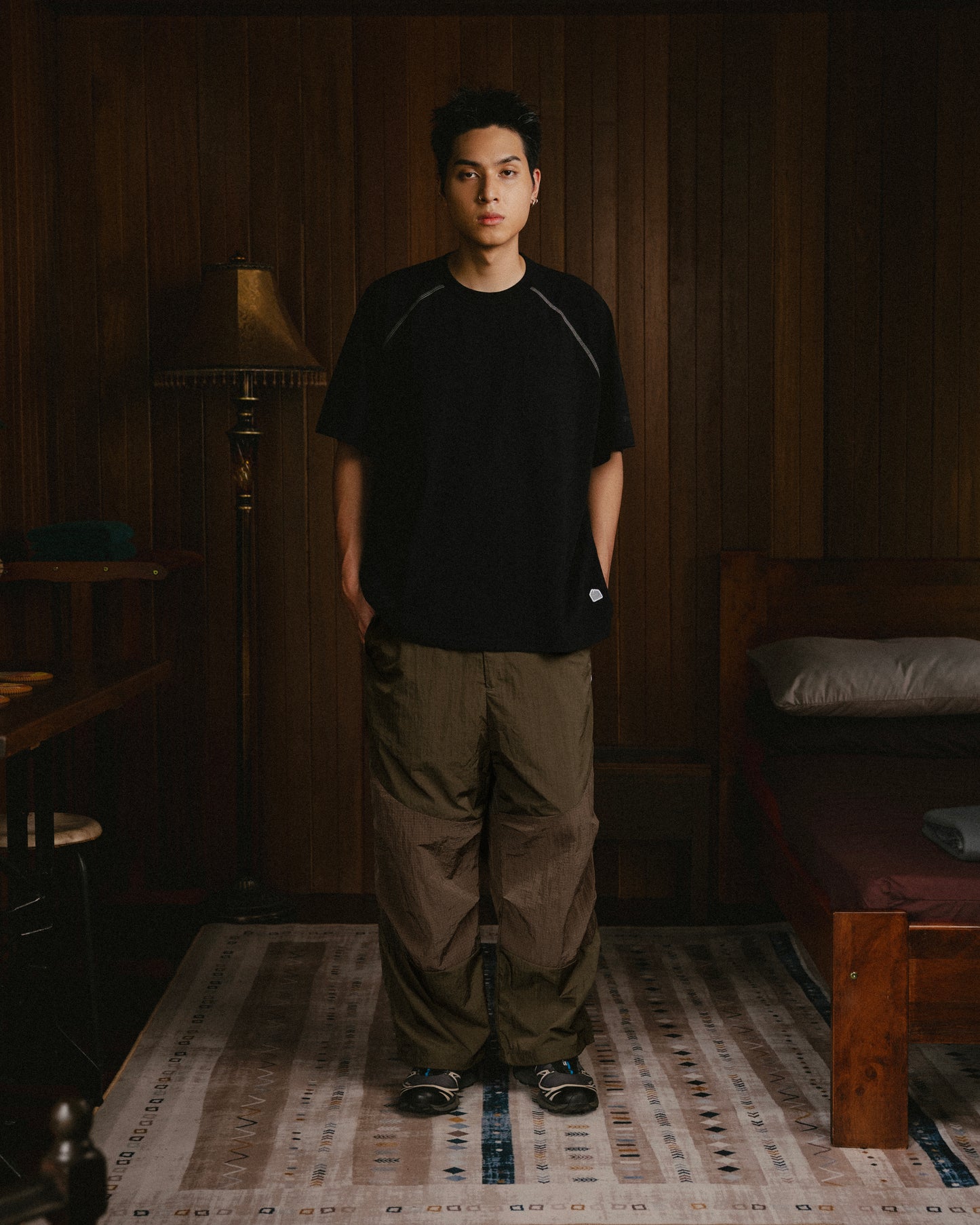 Sorona Pocket Tee - Black/White Line - BEV C multi label store