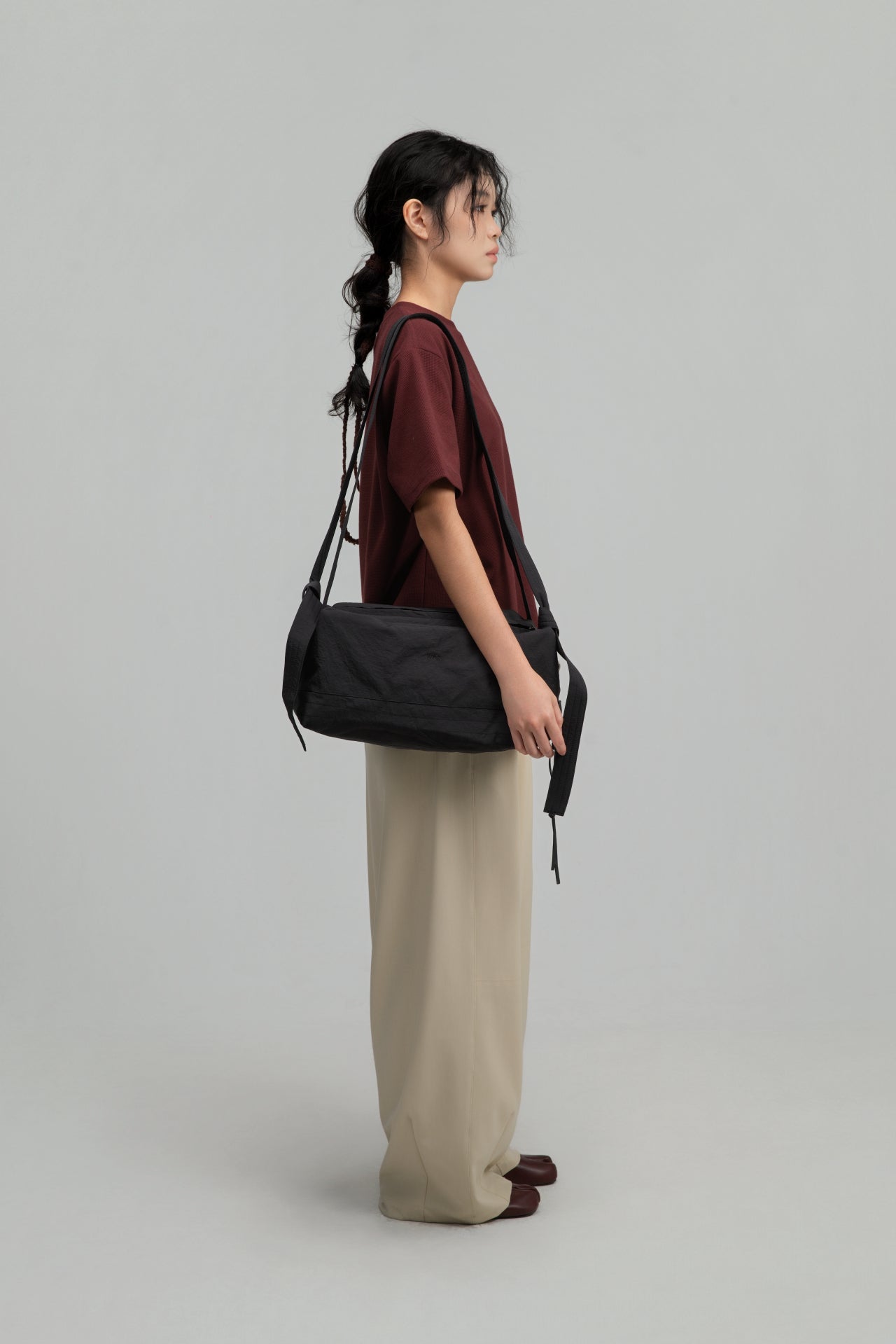 Medium Loaf Nylon Bag (Dark Grey) - BEV C multi label store
