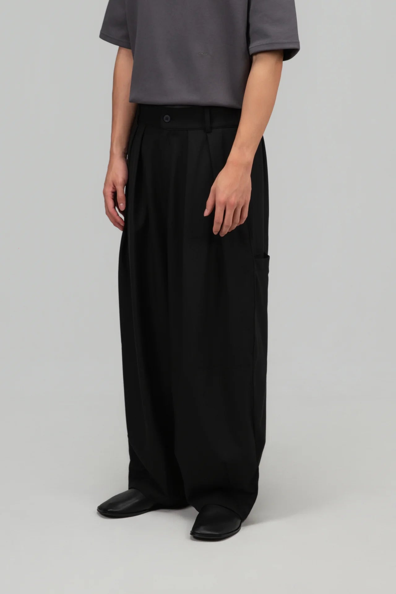 Gender Neutral Cocoon Trousers (Poly / Black) - BEV C multi label store