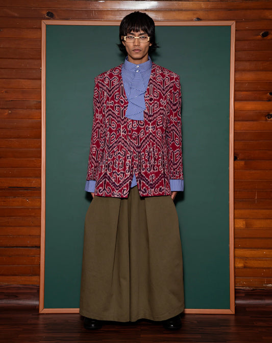Blazer Pankou Pua Kumbu (Red) - BEV C multi label store