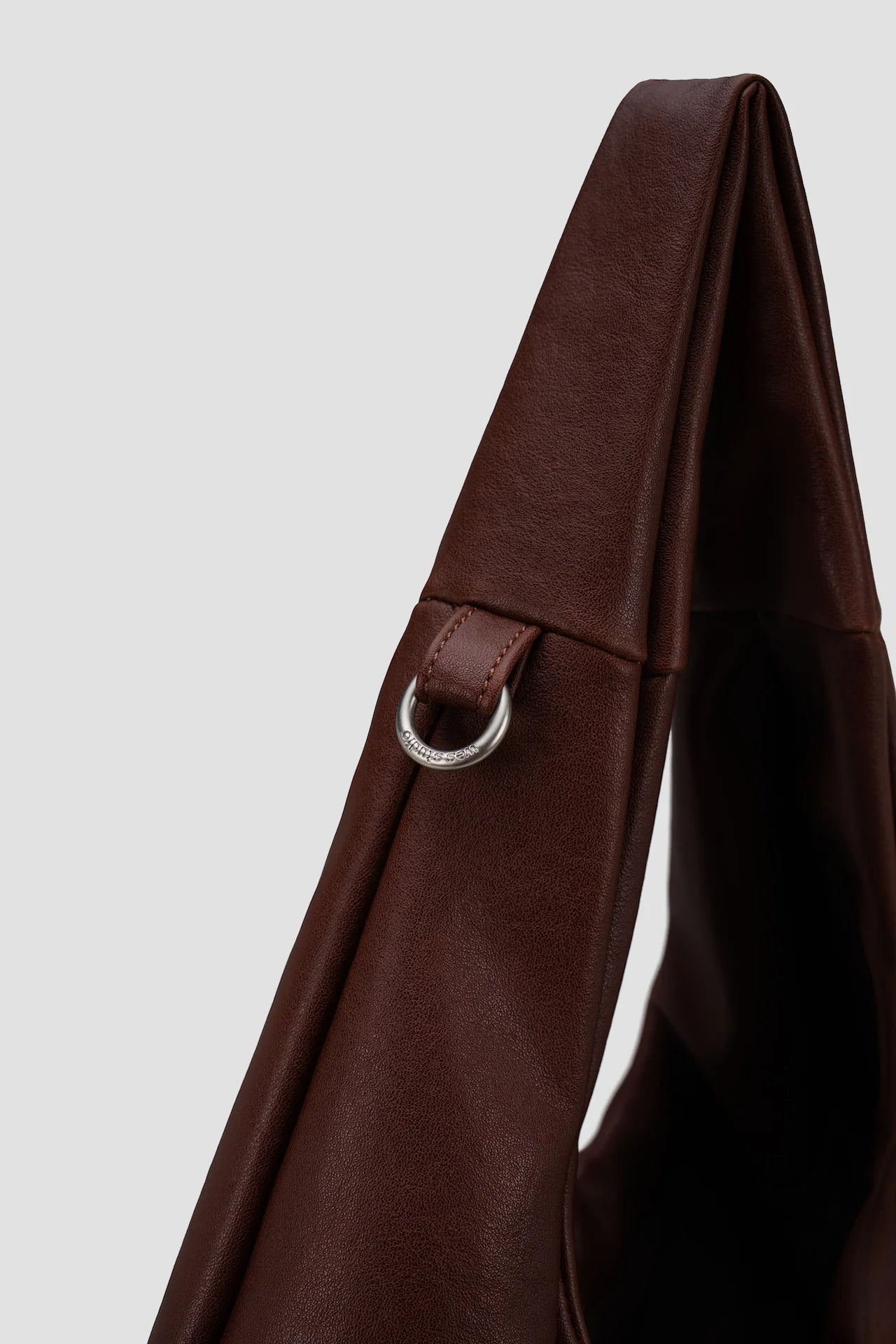 Medium Egg Leather Tote (Dark Brown) - BEV C multi label store