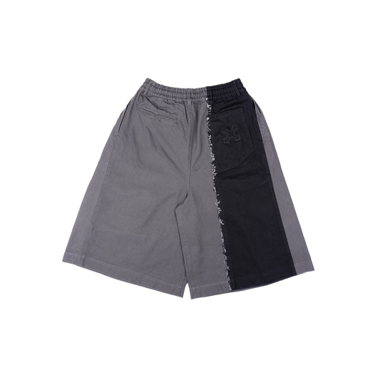 ASYMMETRICAL JORTS - GREY