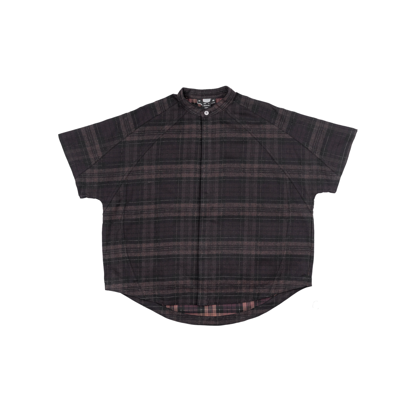 MANDARIN BACK PLEATED SHIRT - FLANNEL - BEV C multi label store