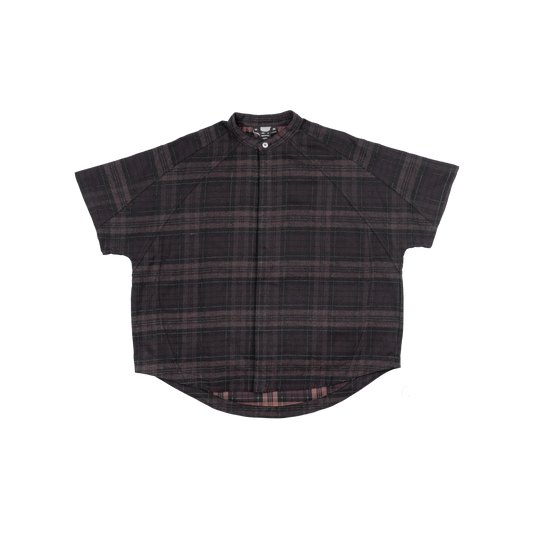 MANDARIN BACK PLEATED SHIRT - FLANNEL - BEV C multi label store