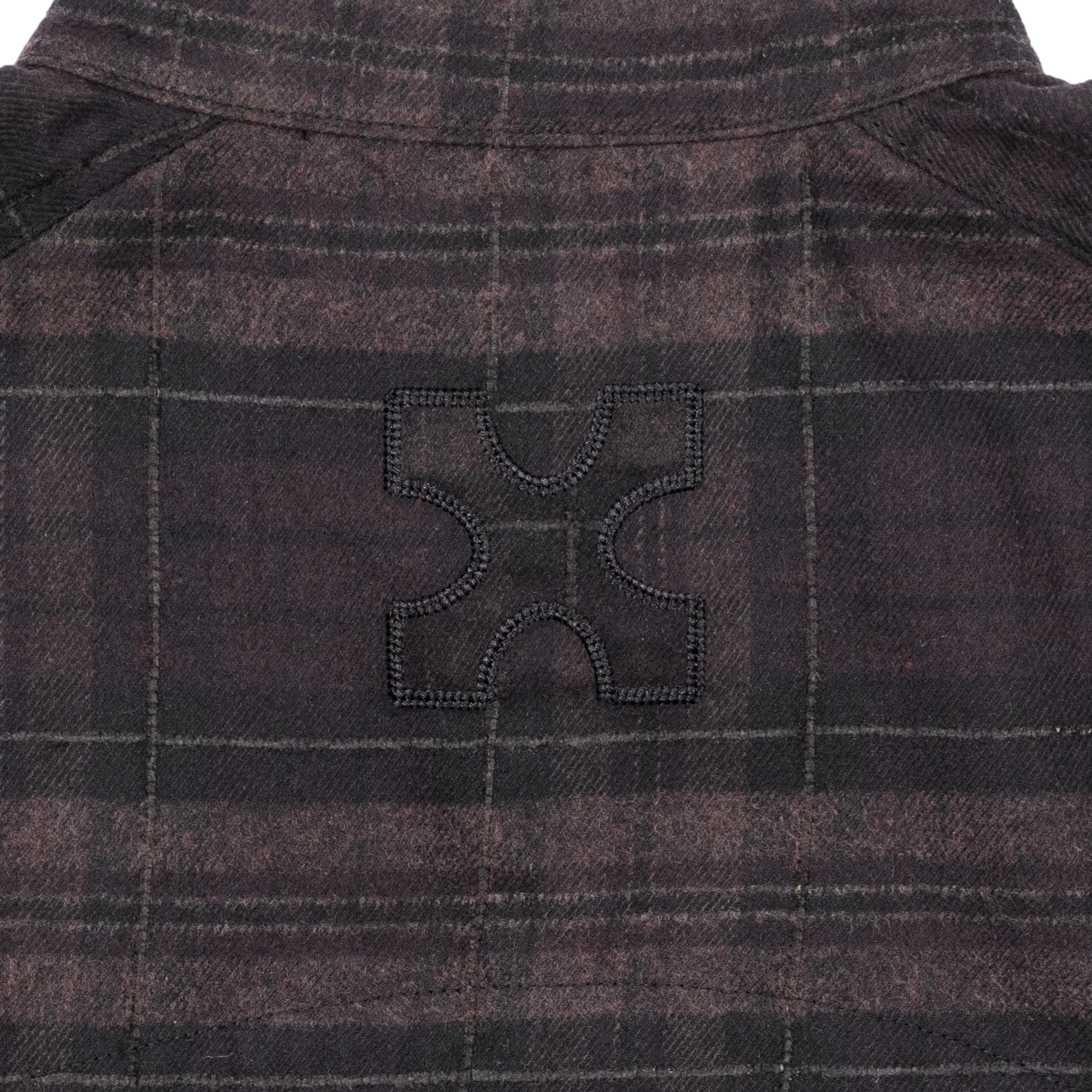 MANDARIN BACK PLEATED SHIRT - FLANNEL - BEV C multi label store