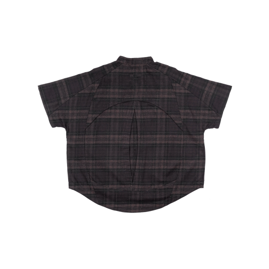 MANDARIN BACK PLEATED SHIRT - FLANNEL - BEV C multi label store
