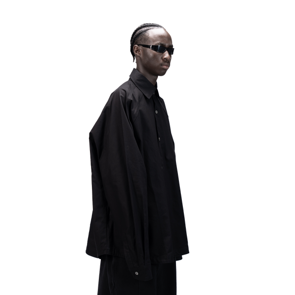 DETACHABLE L-S SHIRT - BLACK