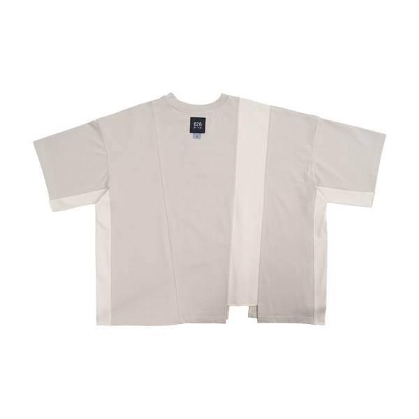 ASYMMETRICAL T-SHIRT - BEIGE - BEV C multi label store
