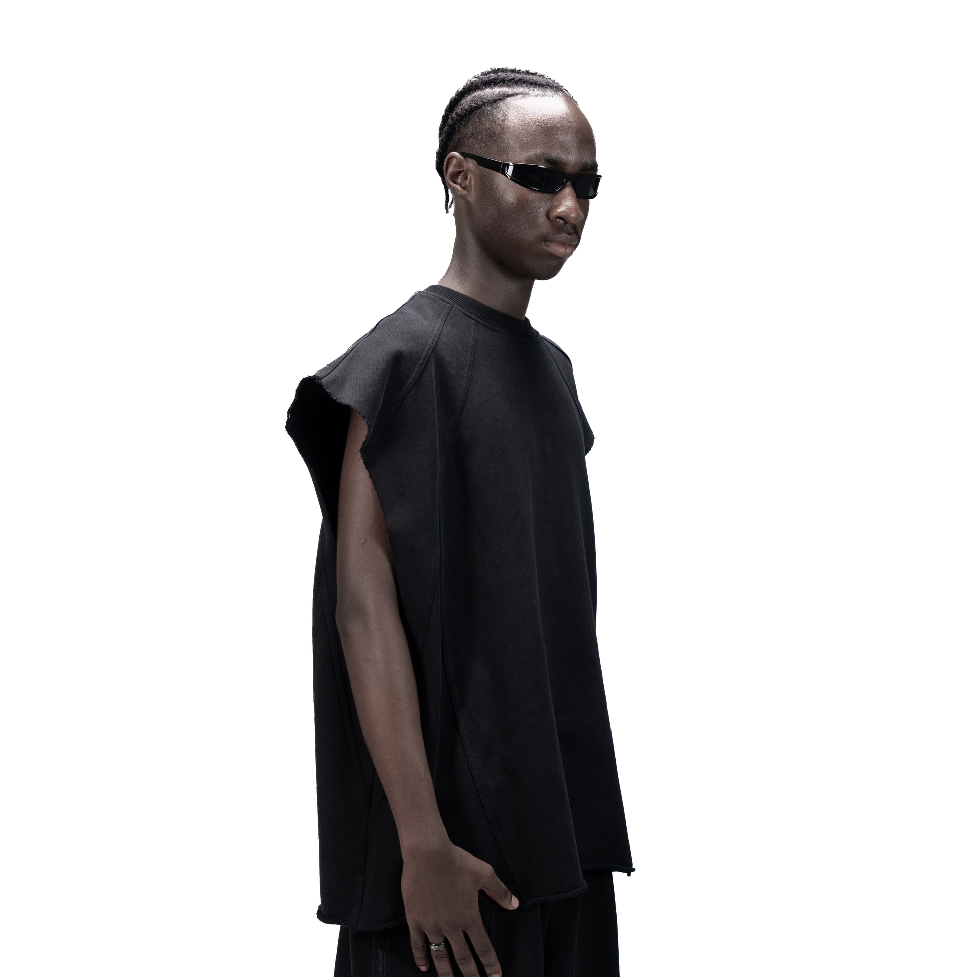 626 BAT PANEL TANK TOP - BLACK - BEV C multi label store