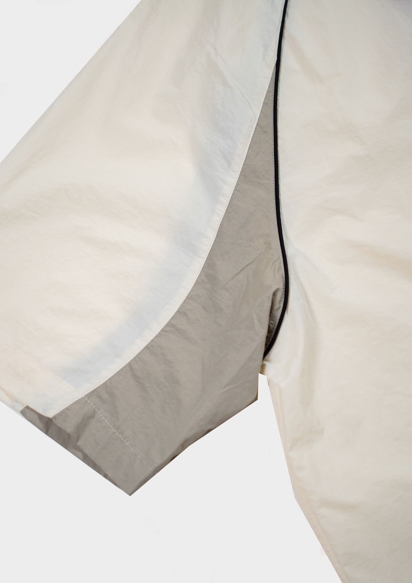 Papa Contrast Boxy Shirt Beige - BEV C multi label store