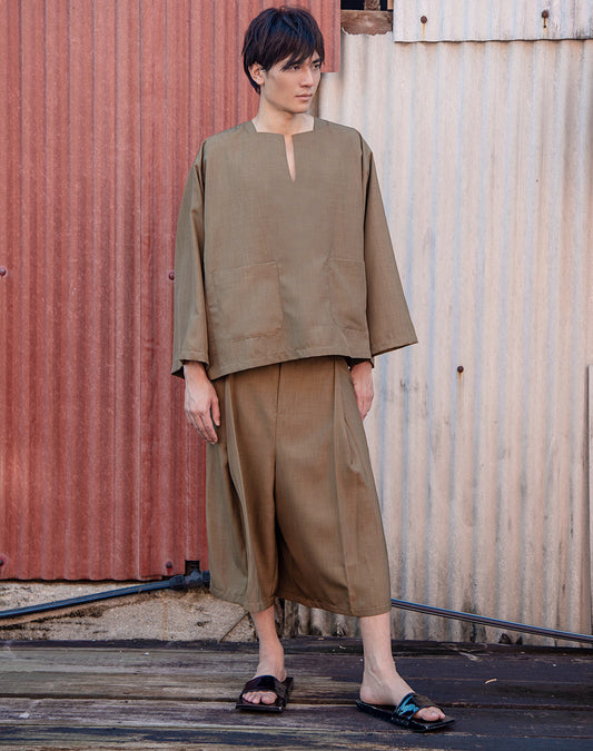 Baju Melayu Oversaiz Cham (Olive Green) - BEV C multi label store
