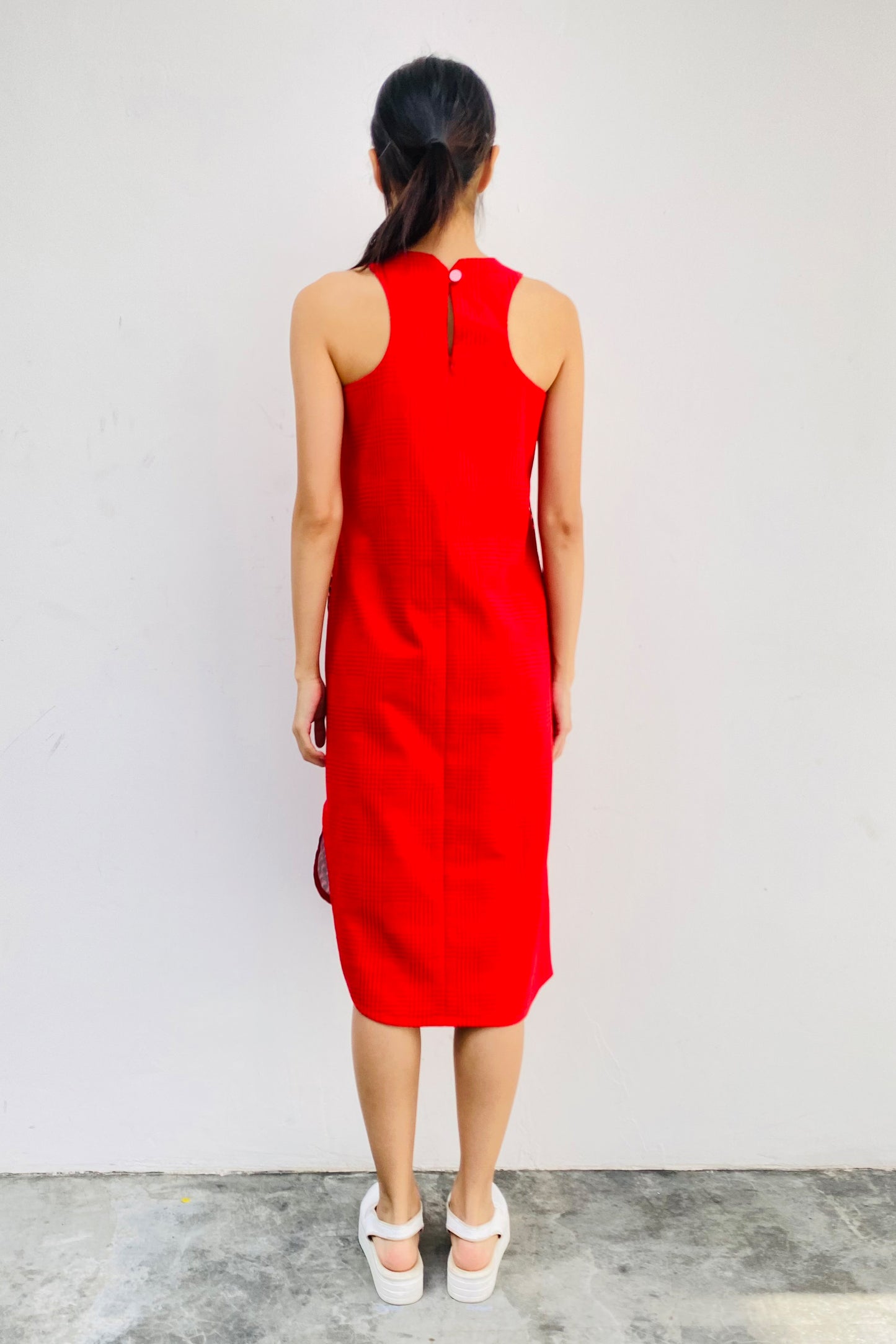S18 DD03B || CUT IN SALAD BOWL RIPPLE DRESS - BEV C multi label store