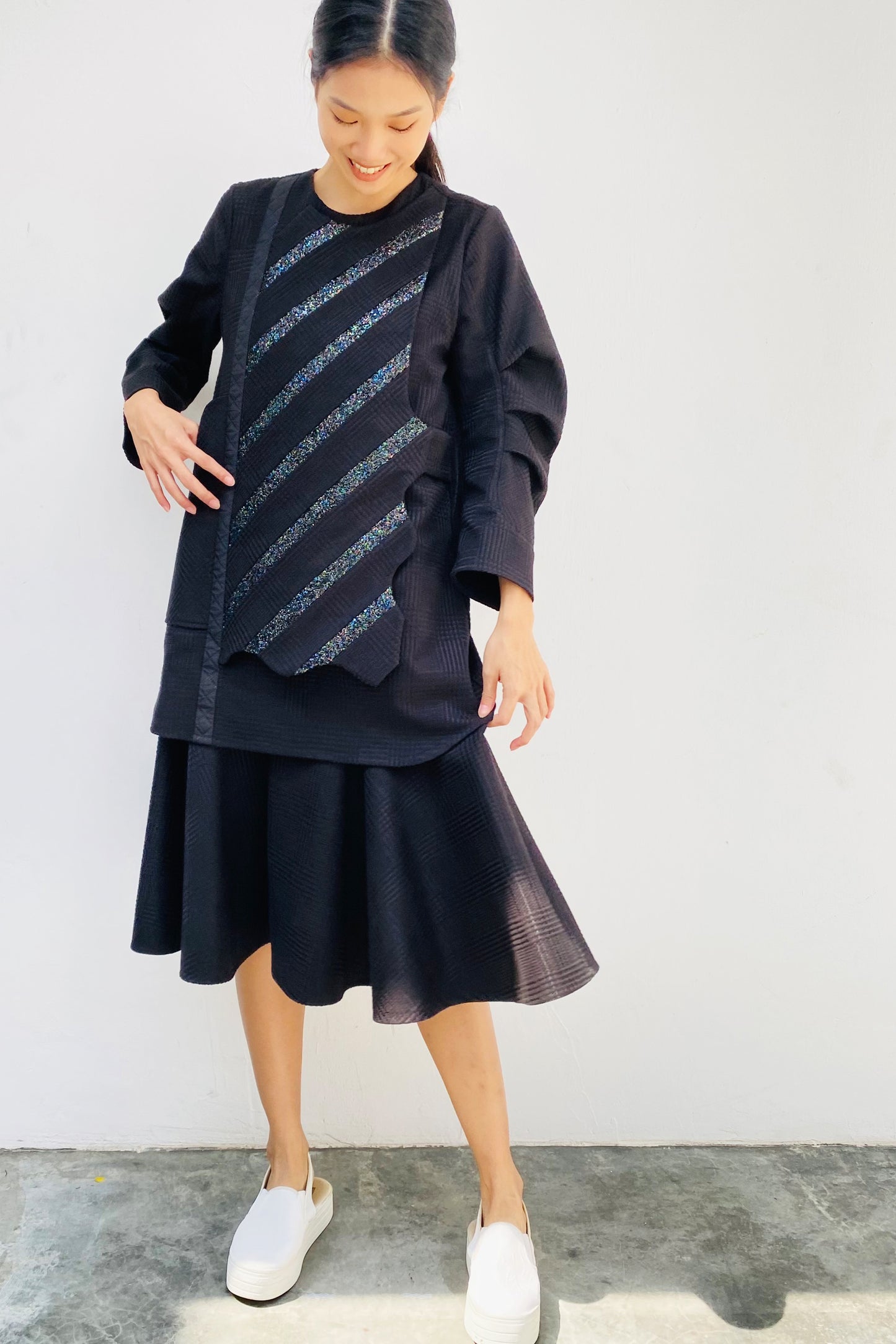 S18 DD09 || NO-NO MIDI DRESS - BEV C multi label store